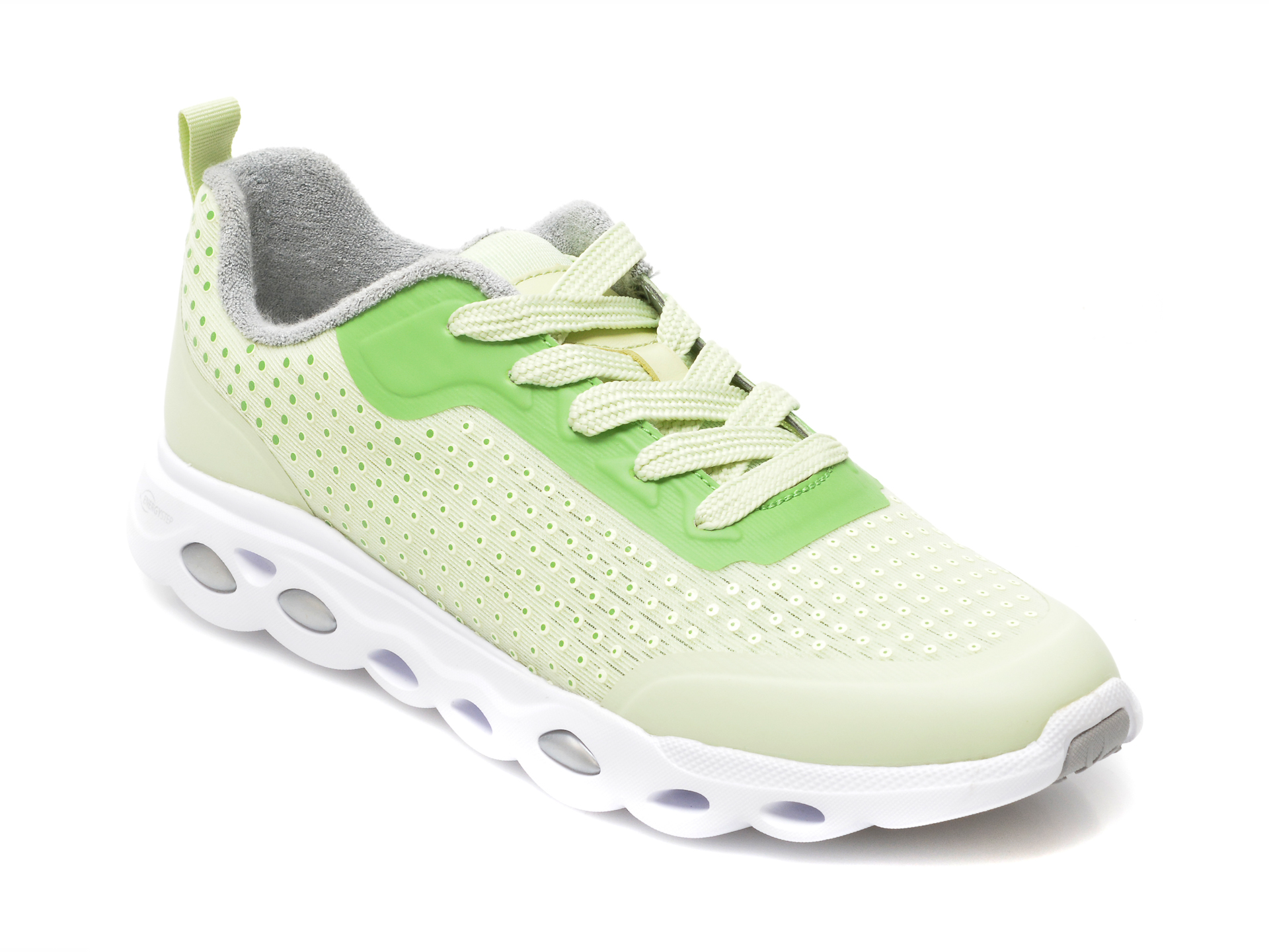 Pantofi sport ENERGYSTEP verzi, 12110, din material textil si piele ecologica ENERGYSTEP