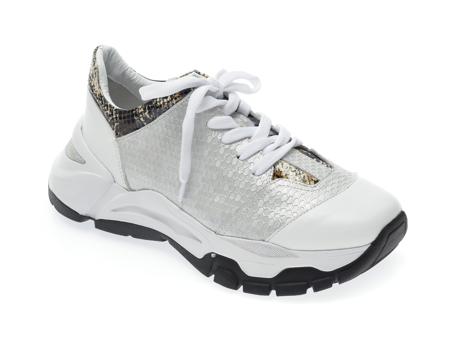 Pantofi sport EPICA albi, 135P258, din piele naturala Epica Epica