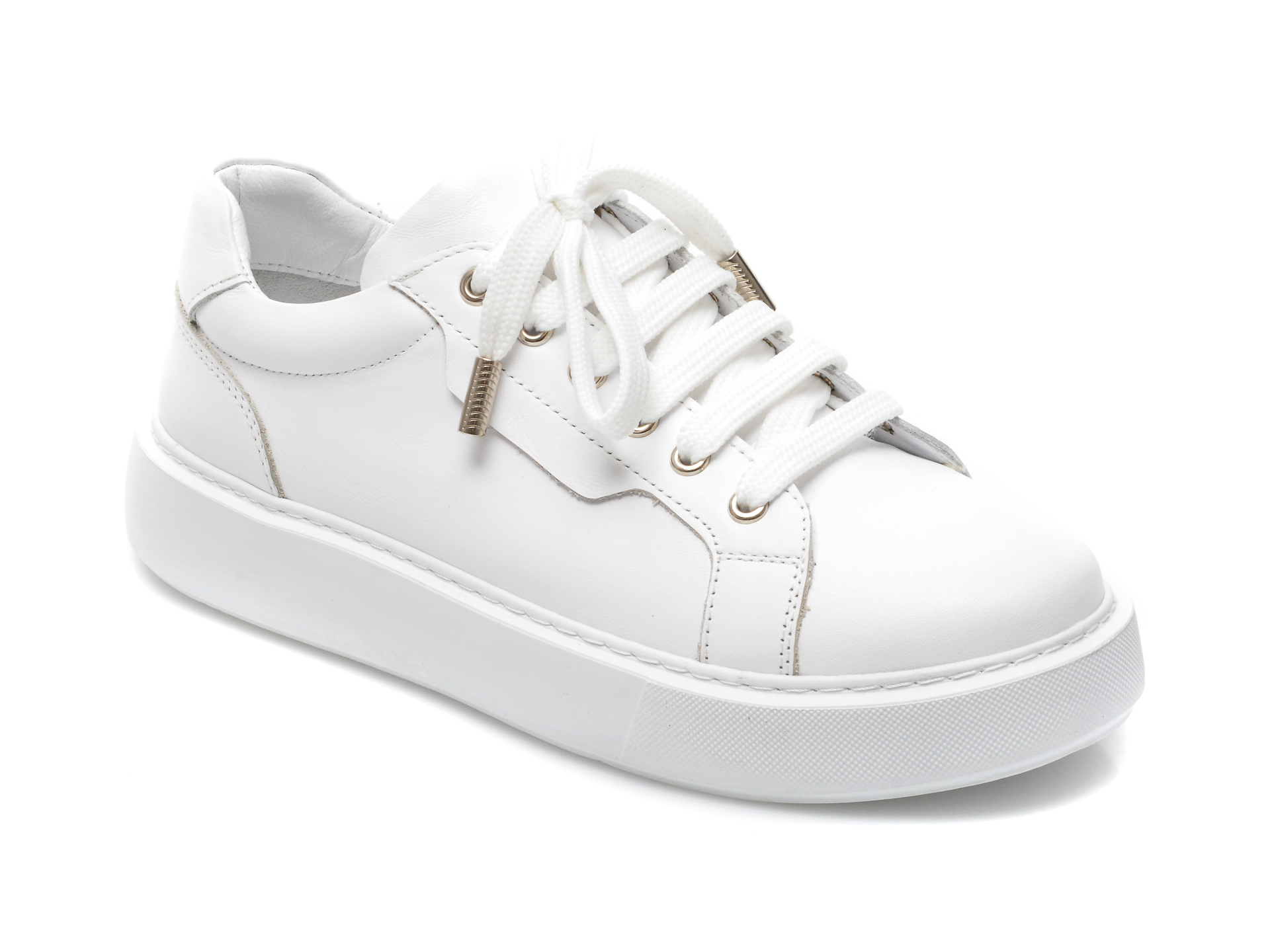 Pantofi sport EPICA albi, 3711139, din piele naturala imagine reduceri black friday 2021 Epica