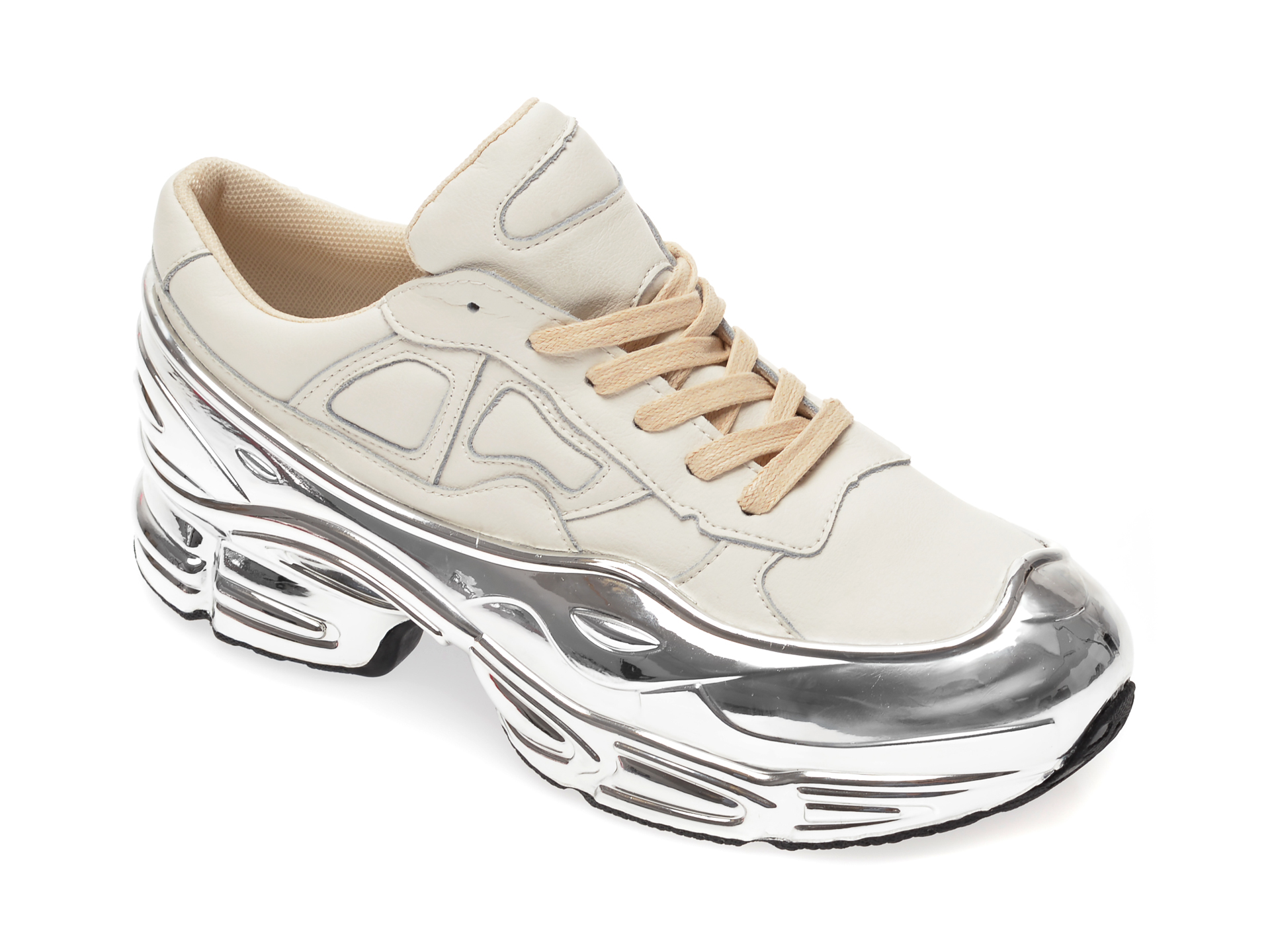 Pantofi sport EPICA albi, 9999, din piele naturala