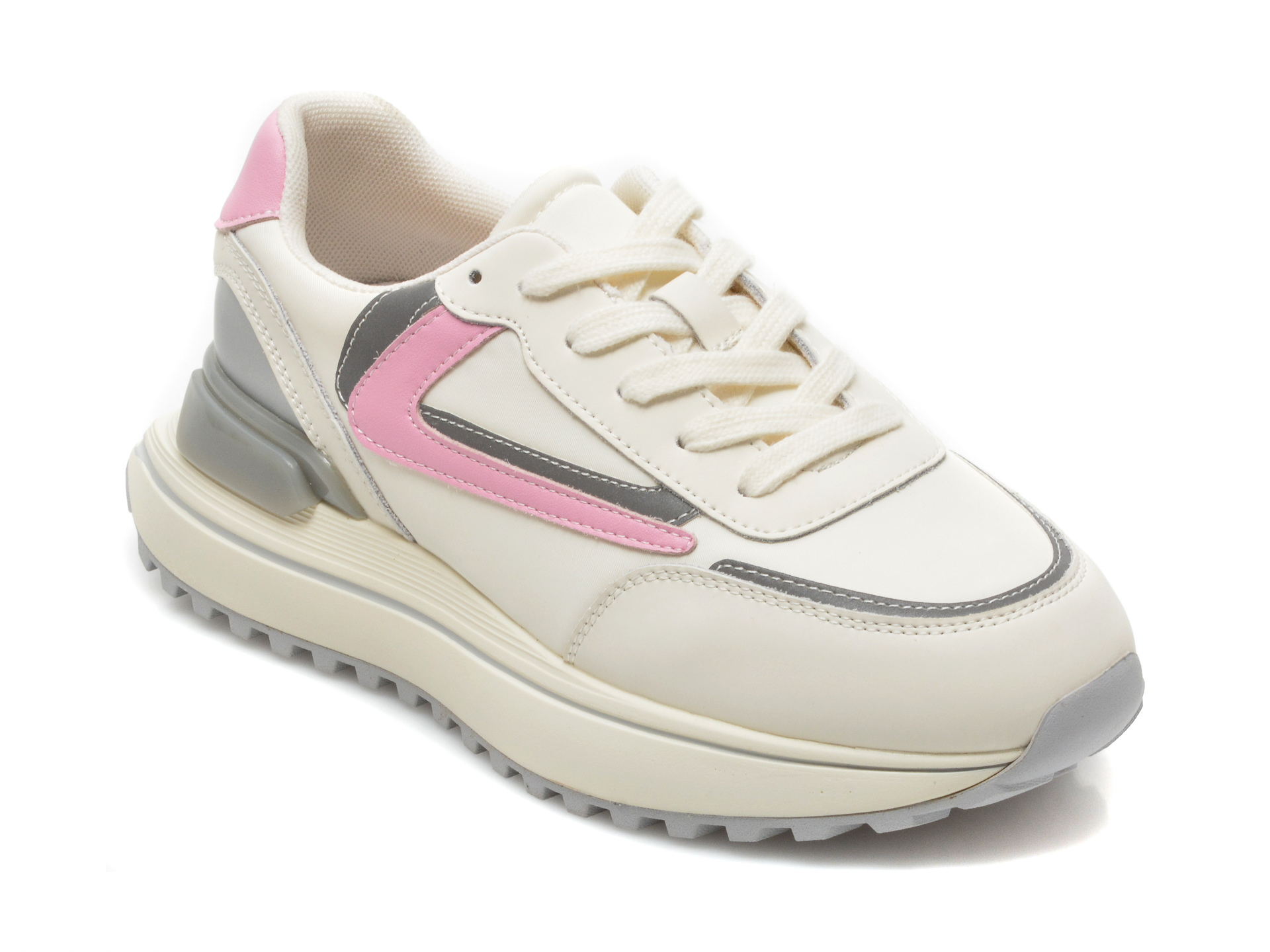 Pantofi sport EPICA albi, ZY015, din material textil si piele naturala 2023 ❤️ Pret Super Black Friday otter.ro imagine noua 2022