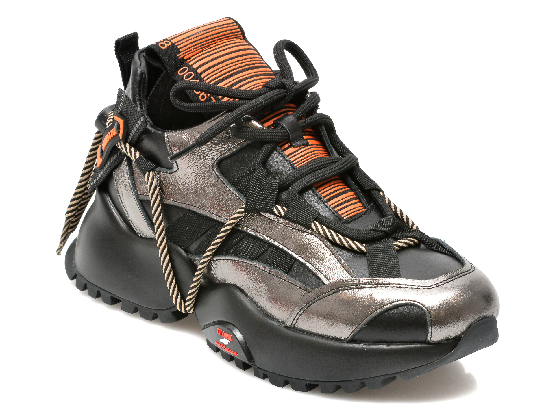 Pantofi sport EPICA argintii, 3745073, din piele naturala imagine reduceri black friday 2021 Epica