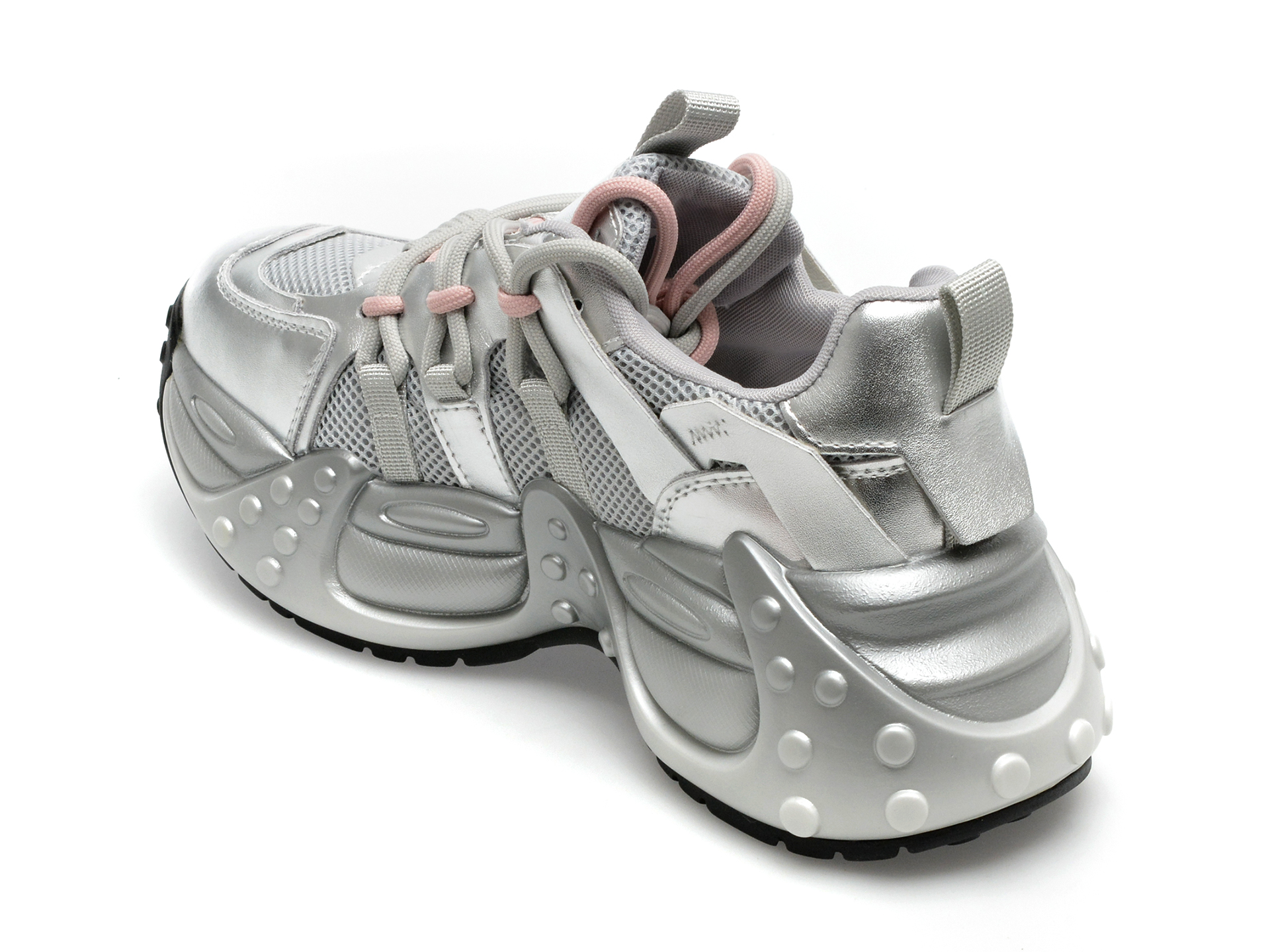 Poze Pantofi sport EPICA argintii, 8531, din material textil si piele naturala otter.ro