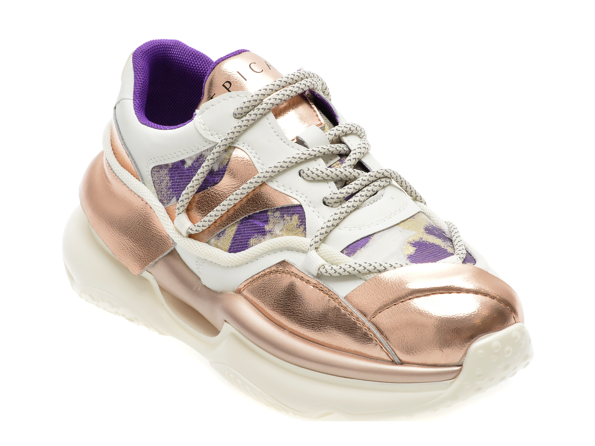 Pantofi sport EPICA aurii, 5301, din material textil si piele naturala /femei/pantofi imagine noua