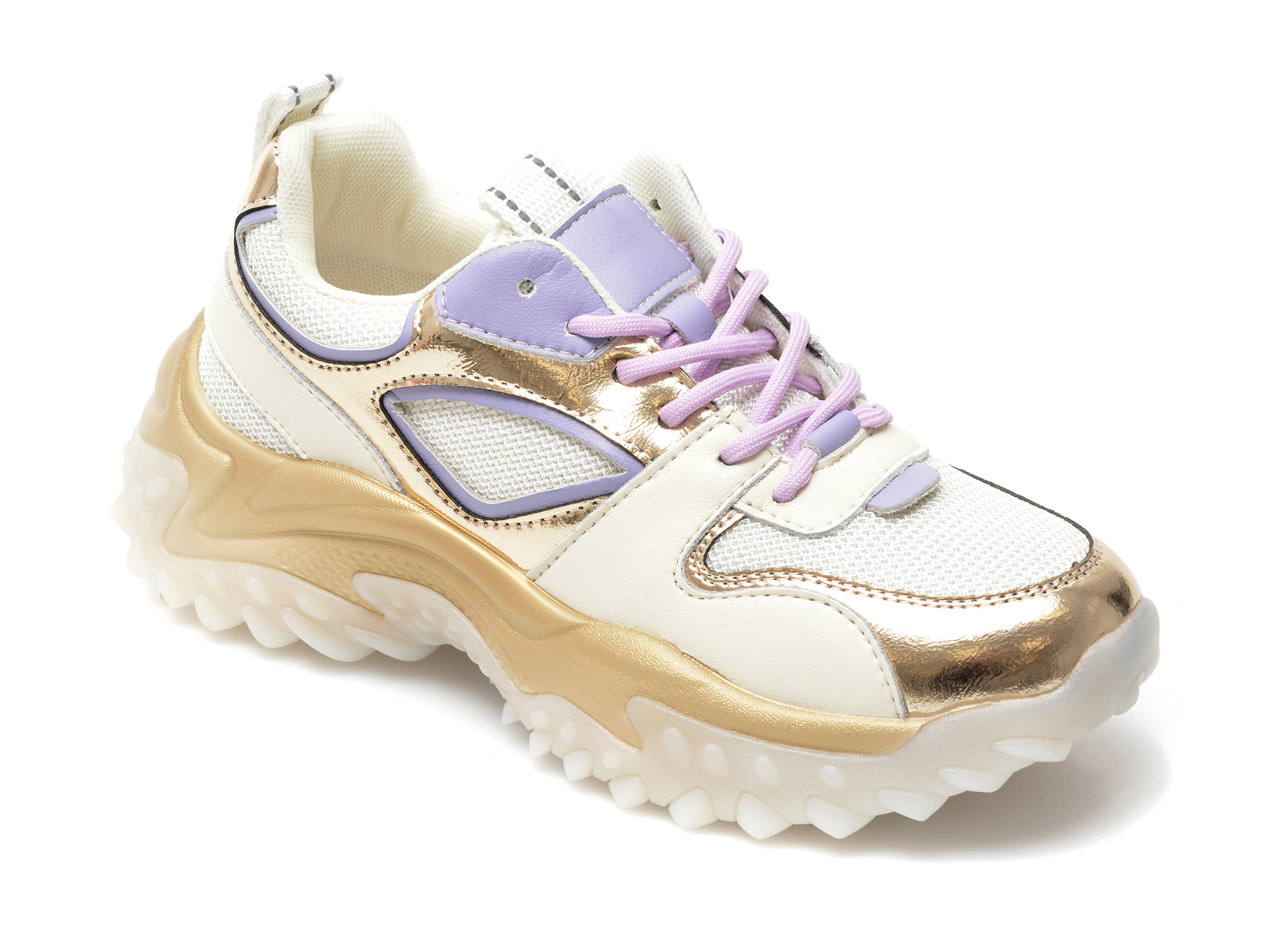 Pantofi sport EPICA aurii, 702, din material textil si piele naturala Epica imagine noua