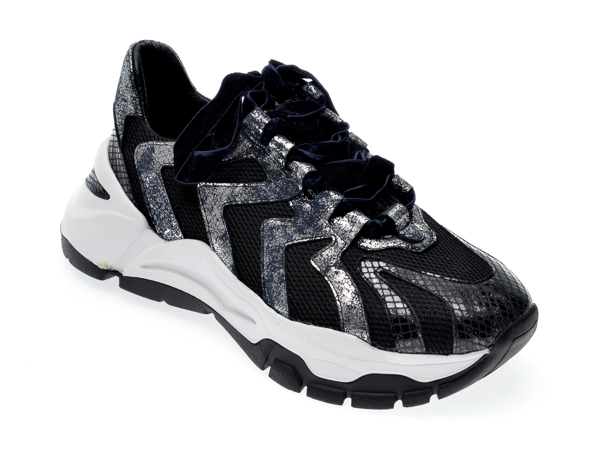 Pantofi sport EPICA bleumarin, 135P257, din material textil si piele naturala