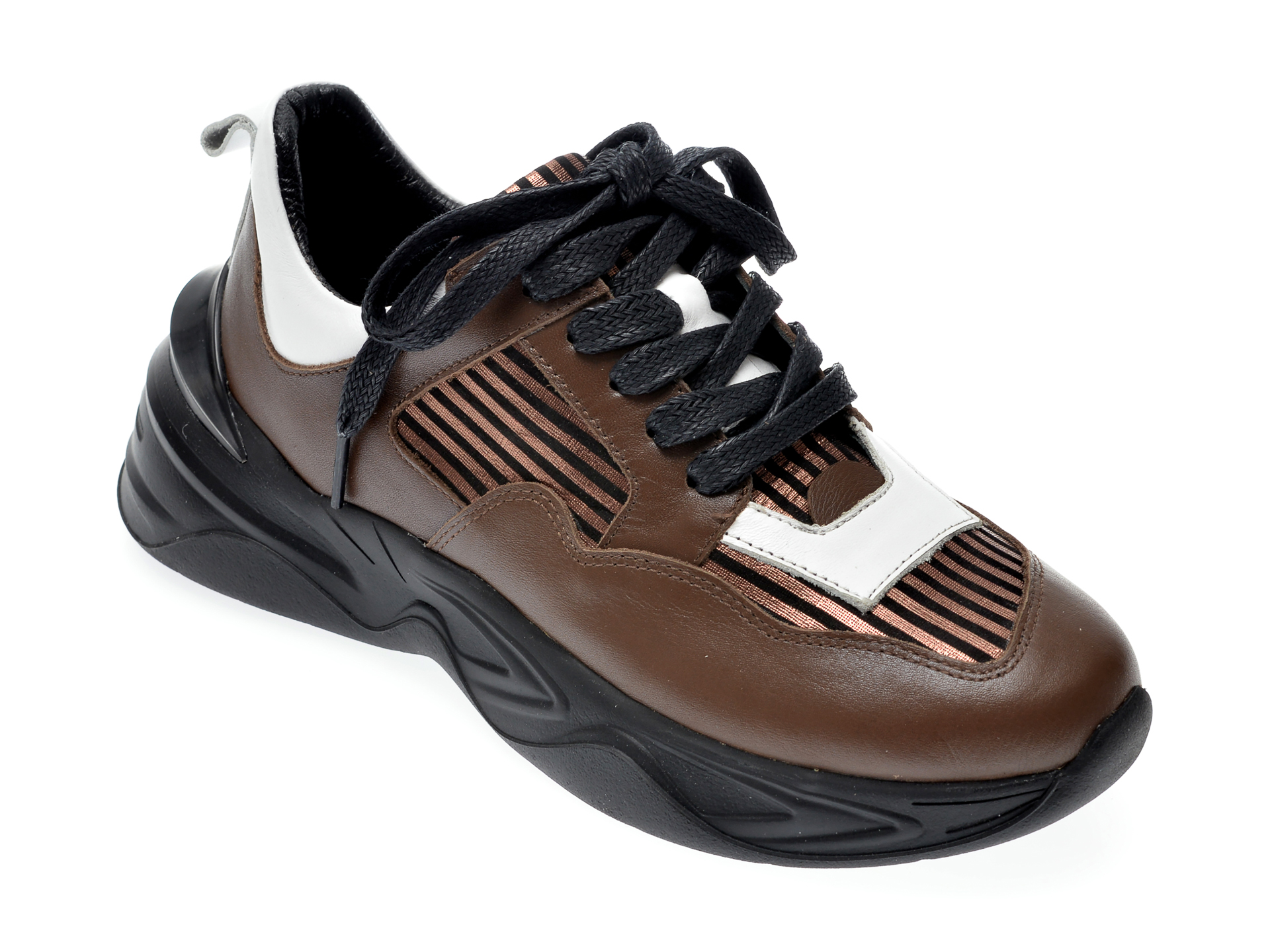 Pantofi sport EPICA maro, 135P223, din piele naturala New