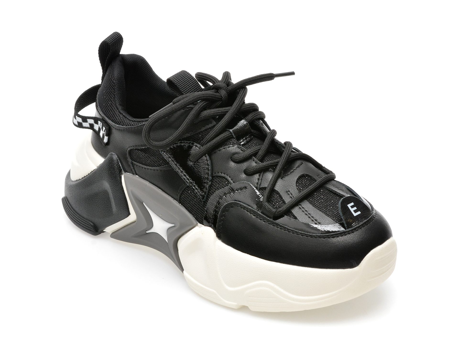 Pantofi sport EPICA negri, 22663, din piele naturala /femei/pantofi imagine super redus 2022