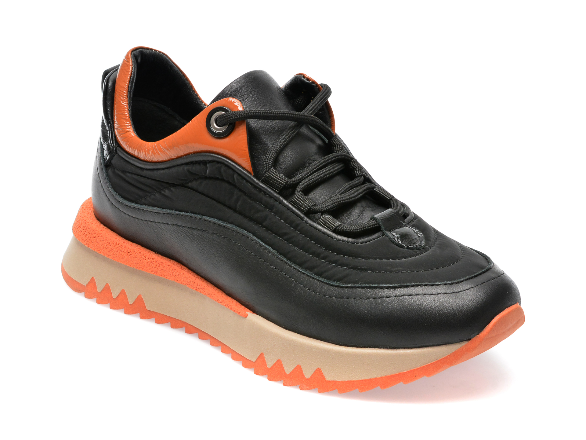 Pantofi sport EPICA negri, 330664, din piele naturala femei 2023-03-19