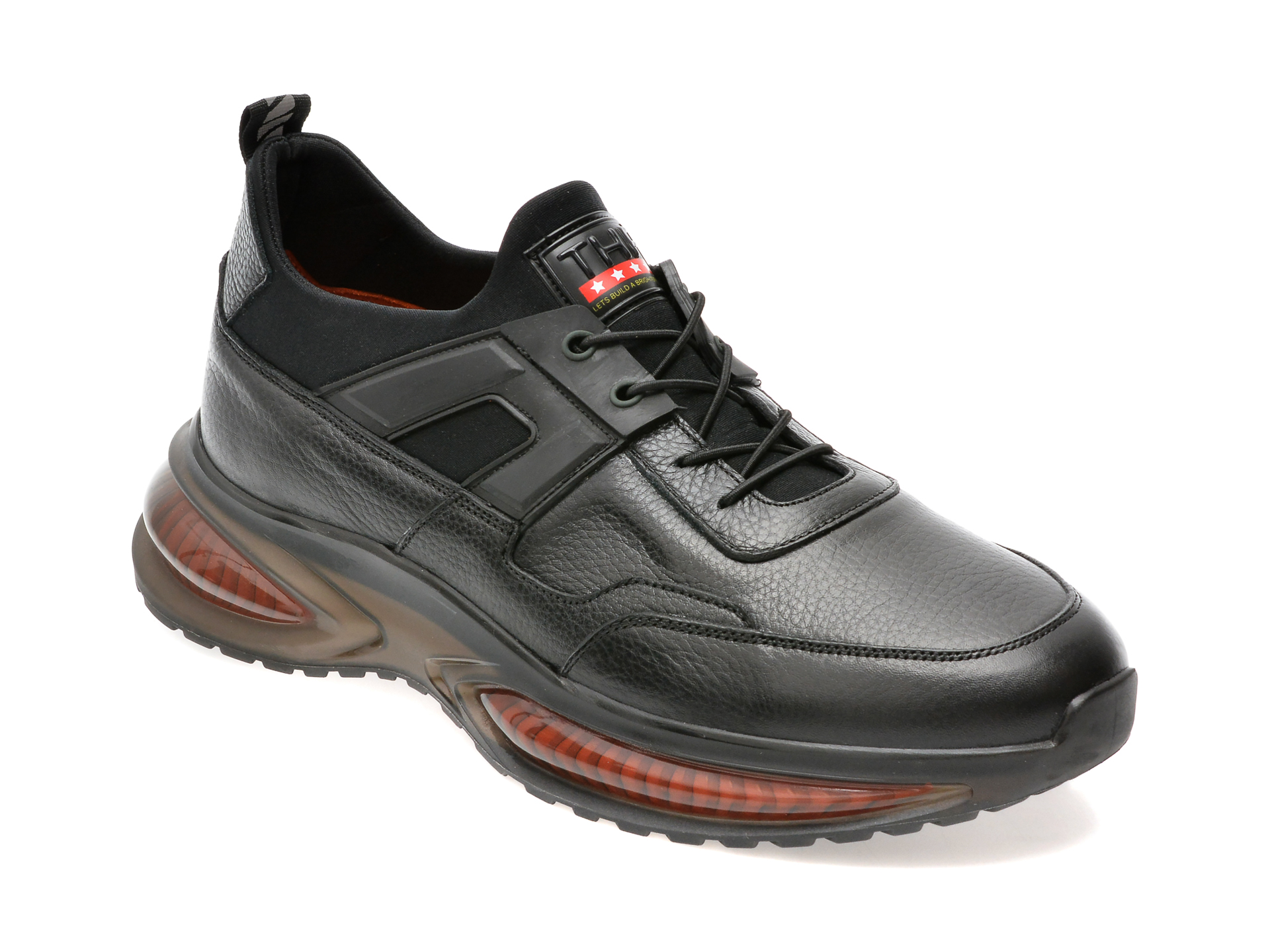 Pantofi sport EPICA negri, 3362, din piele naturala /barbati/pantofi imagine noua