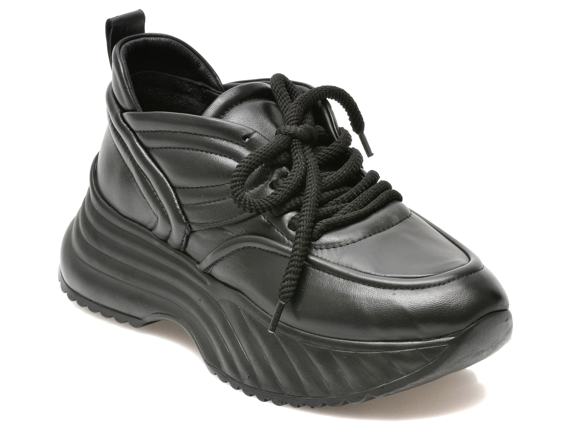 Pantofi sport EPICA negri, 3745020, din piele naturala