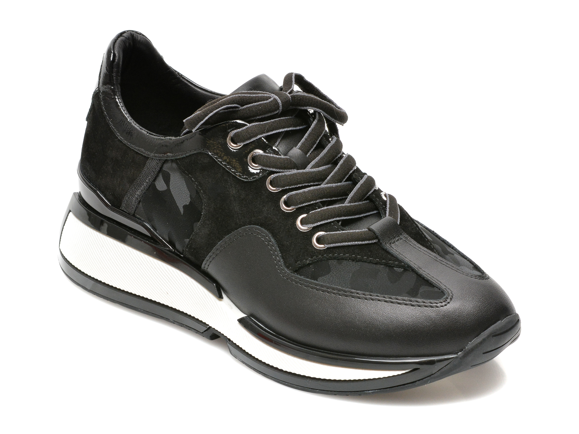 Pantofi sport EPICA negri, 3745056, din piele naturala Epica imagine noua