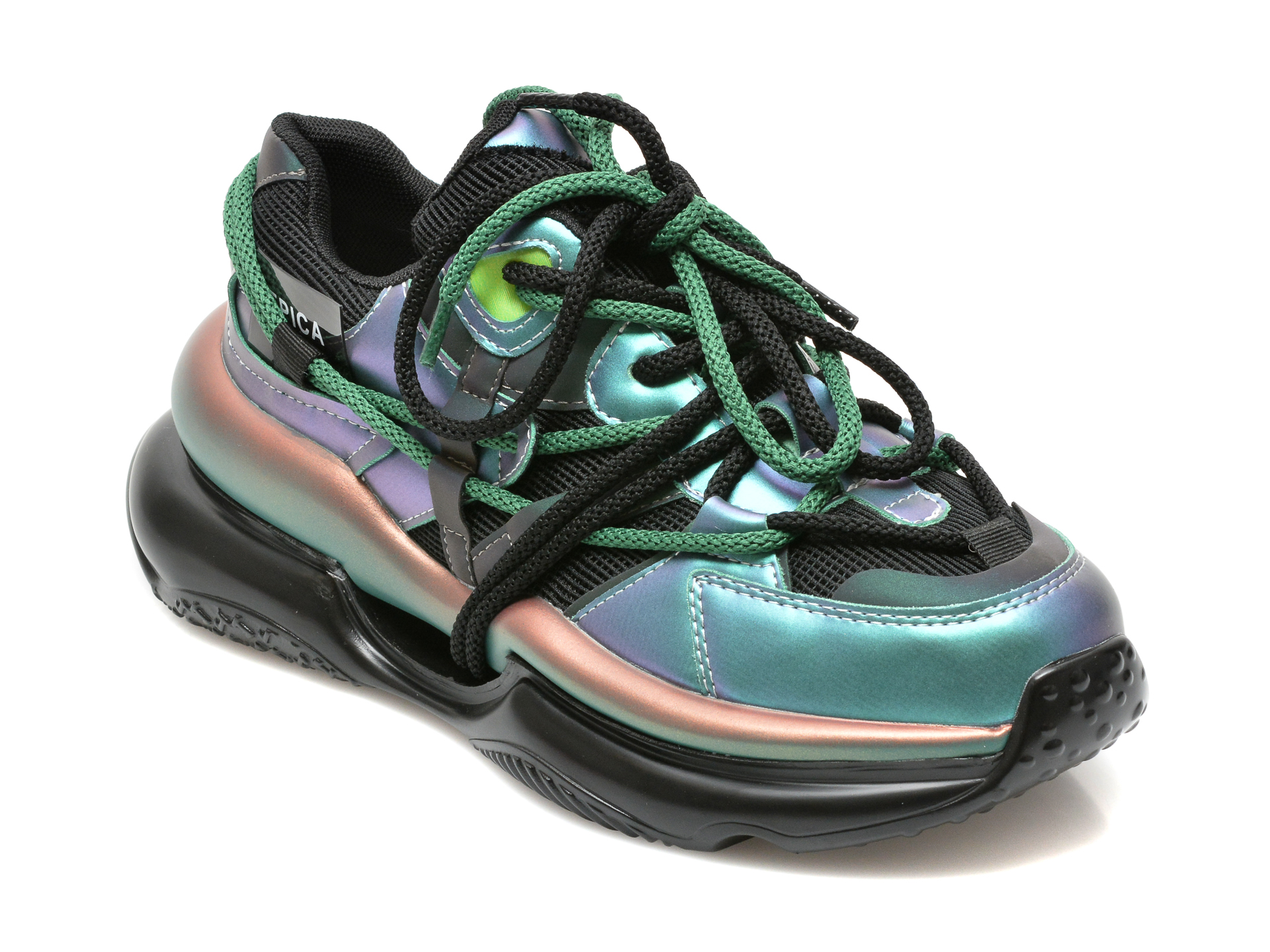 Pantofi sport EPICA negri, 68153, din material textil si piele naturala 2023 ❤️ Pret Super Black Friday otter.ro imagine noua 2022