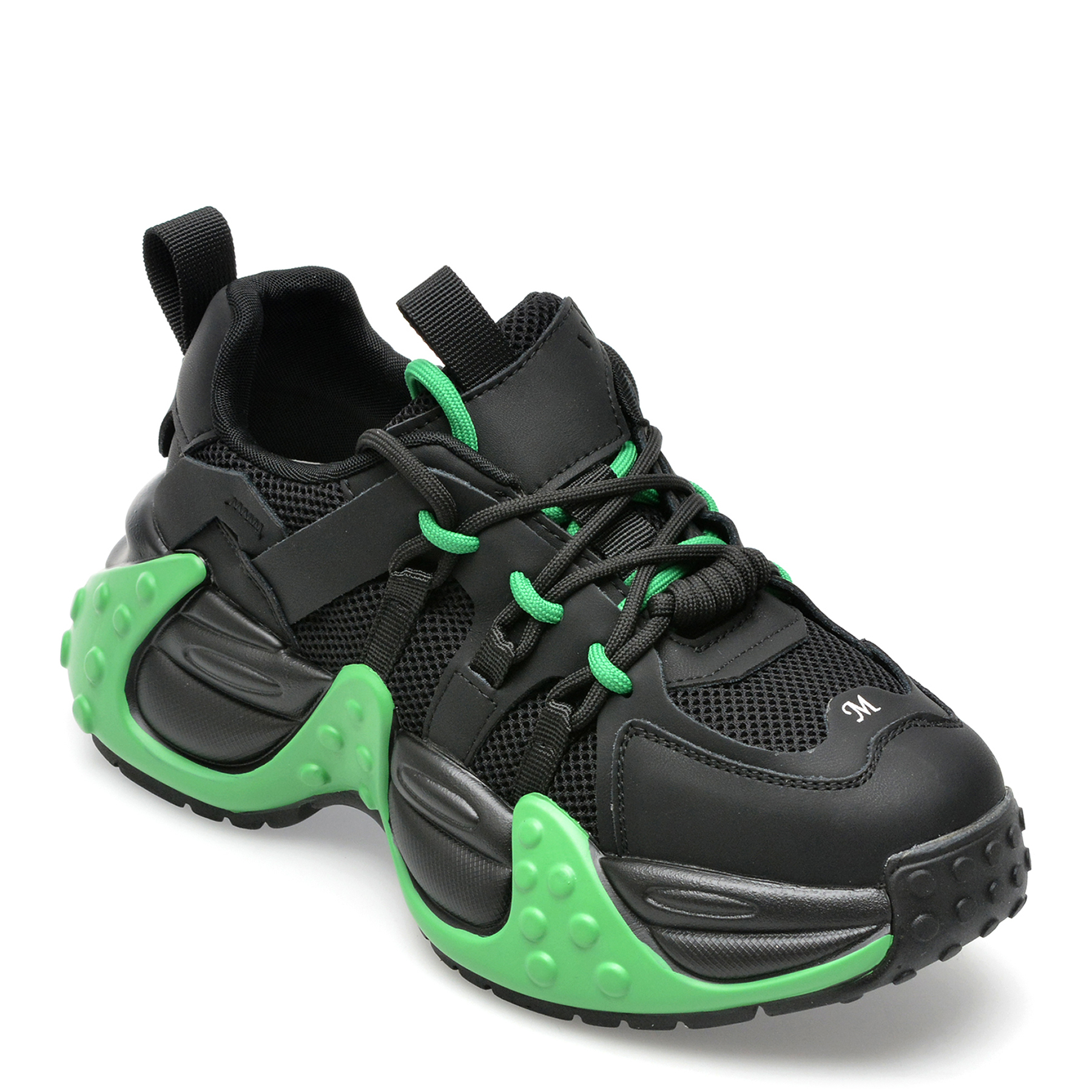 Pantofi sport EPICA negri, 8531, din material textil si piele naturala /femei/pantofi imagine super redus 2022