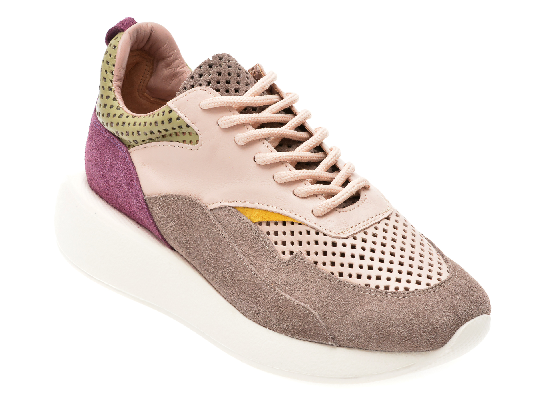 Pantofi sport EPICA roz, 205032, din piele naturala imagine reduceri black friday 2021 /femei/pantofi