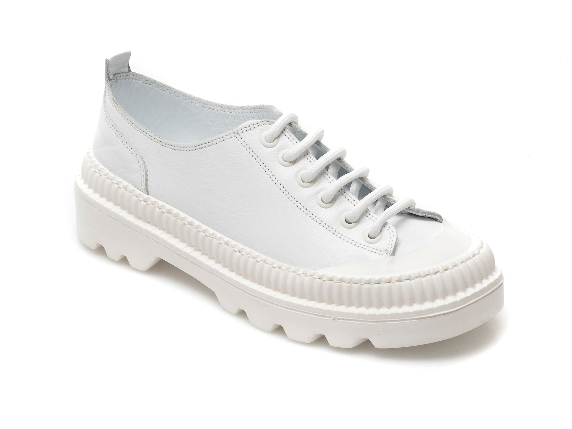Pantofi sport FLAVIA PASSINI albi, 1024404, din piele naturala /femei/pantofi imagine noua