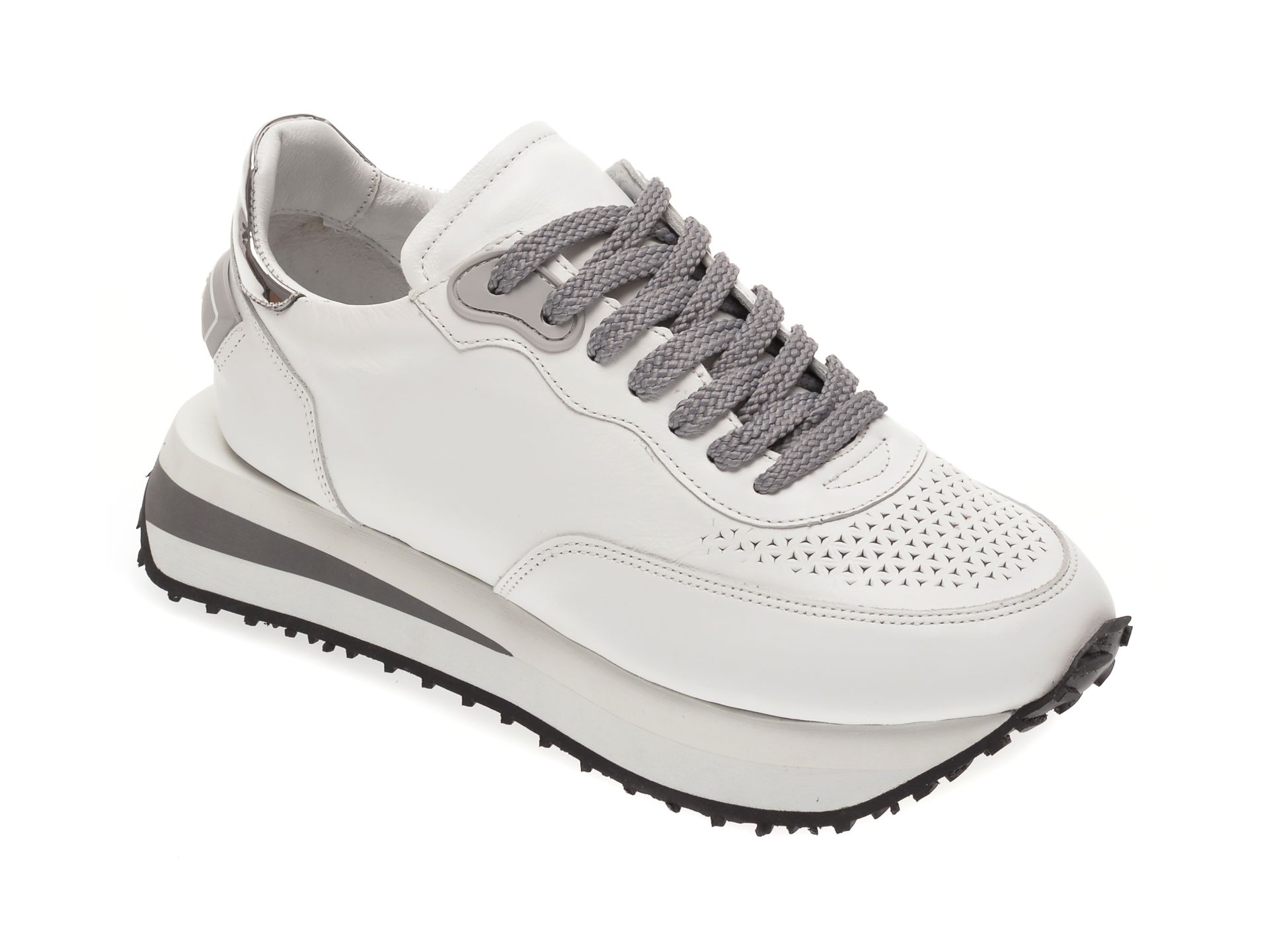 Pantofi sport FLAVIA PASSINI albi, 17MALET, din piele naturala