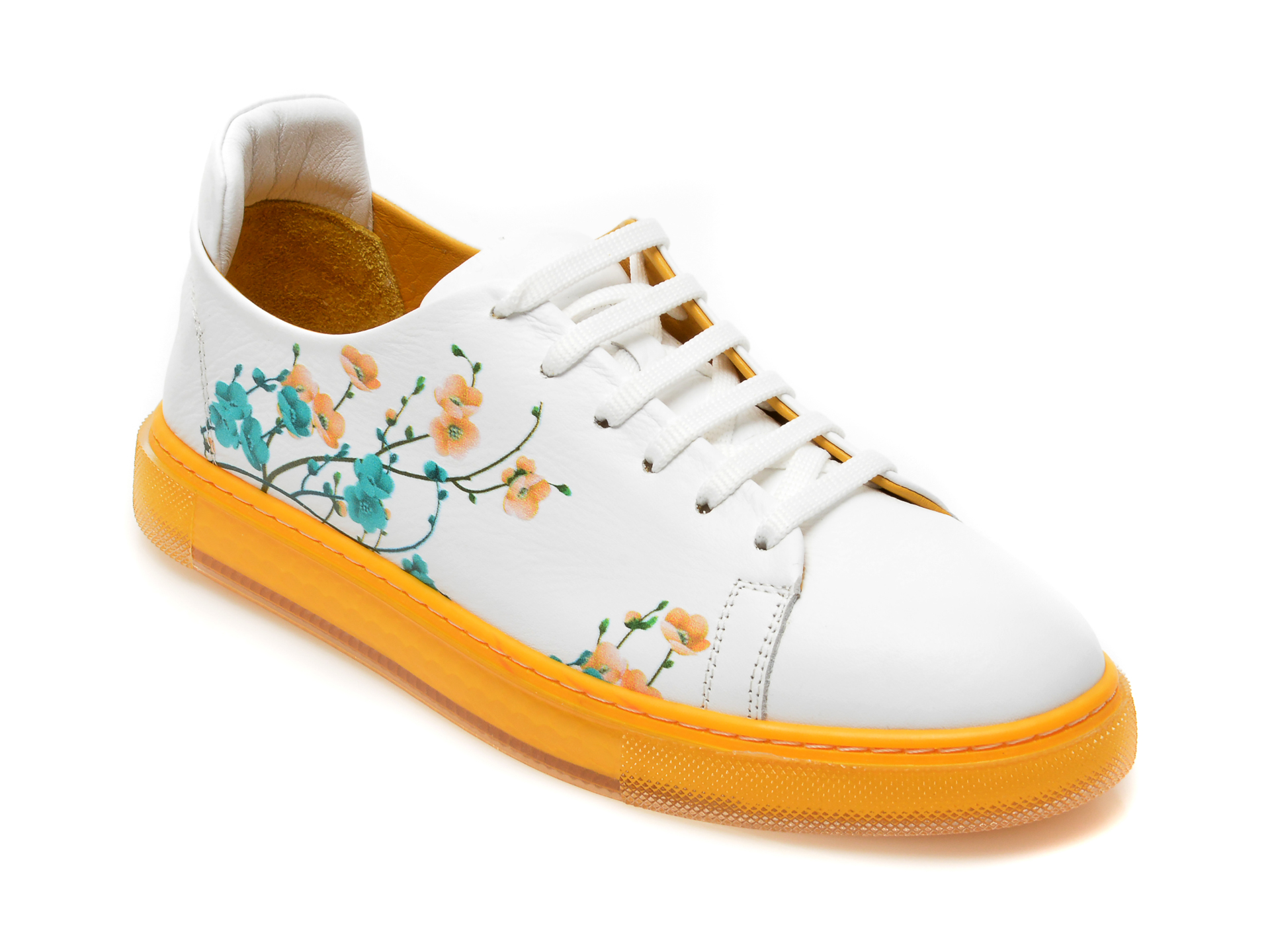 Pantofi sport FLAVIA PASSINI albi, 21T1006, din piele naturala imagine reduceri black friday 2021 Flavia Passini