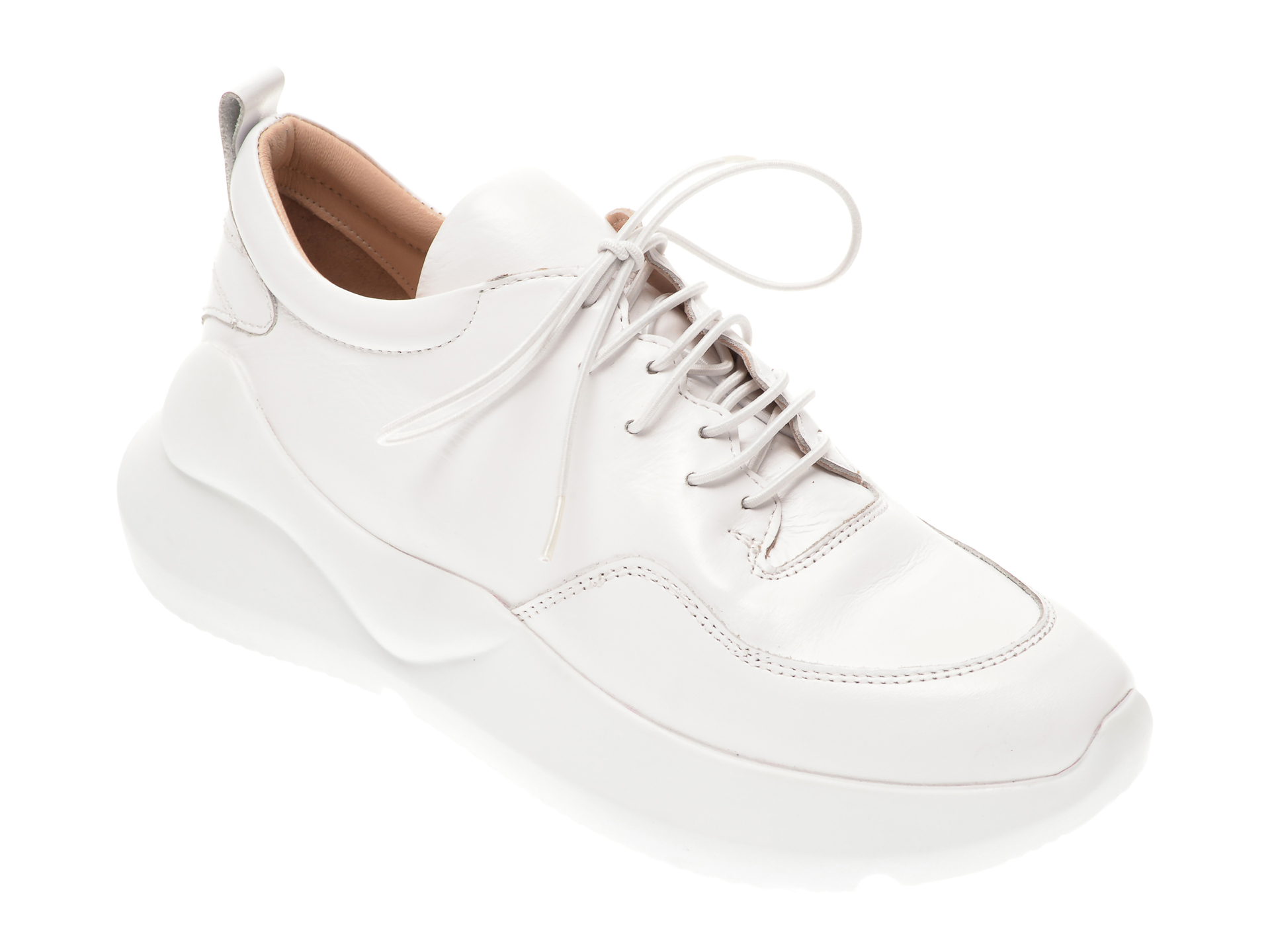 Pantofi sport FLAVIA PASSINI albi, 471591, din piele naturala