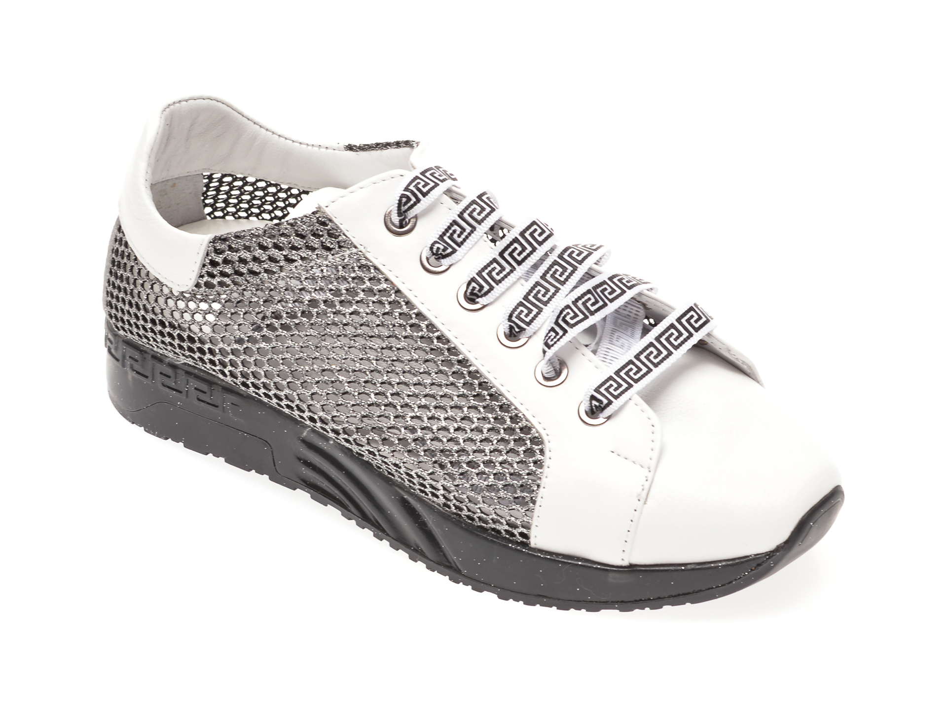 Pantofi sport FLAVIA PASSINI albi, 6010292, din material textil si piele naturala