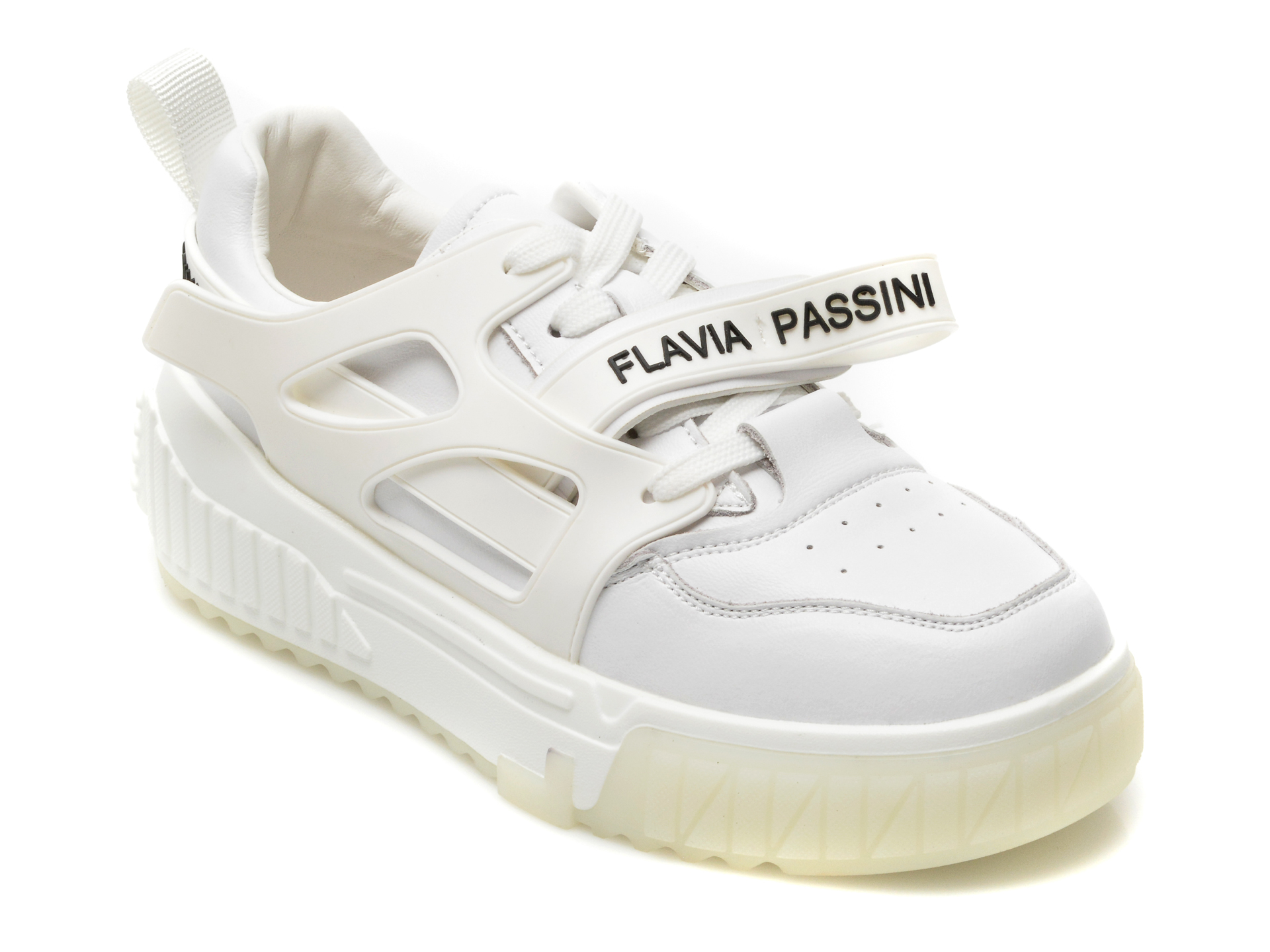 Pantofi sport FLAVIA PASSINI albi, G21070, din piele naturala Flavia Passini imagine super redus 2022