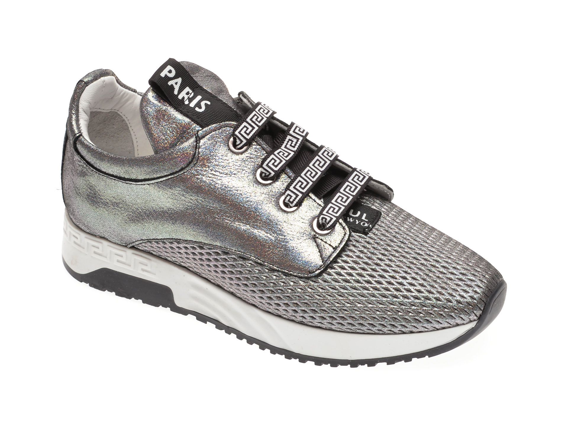 Pantofi sport FLAVIA PASSINI argintii, 022005, din piele naturala
