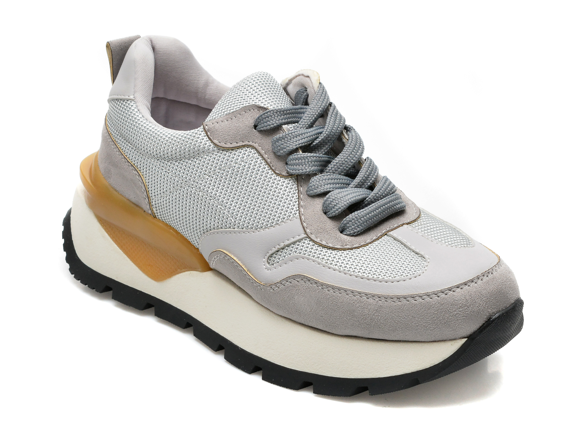Pantofi sport FLAVIA PASSINI gri, 2129, din material textil /femei/pantofi imagine super redus 2022