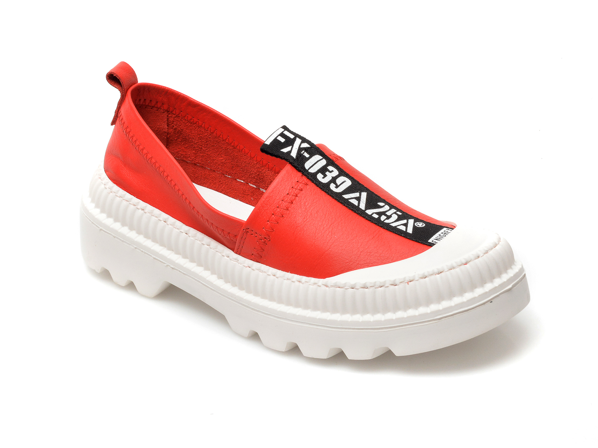 Pantofi sport FLAVIA PASSINI rosii, 1024408, din piele naturala imagine reduceri black friday 2021 Flavia Passini