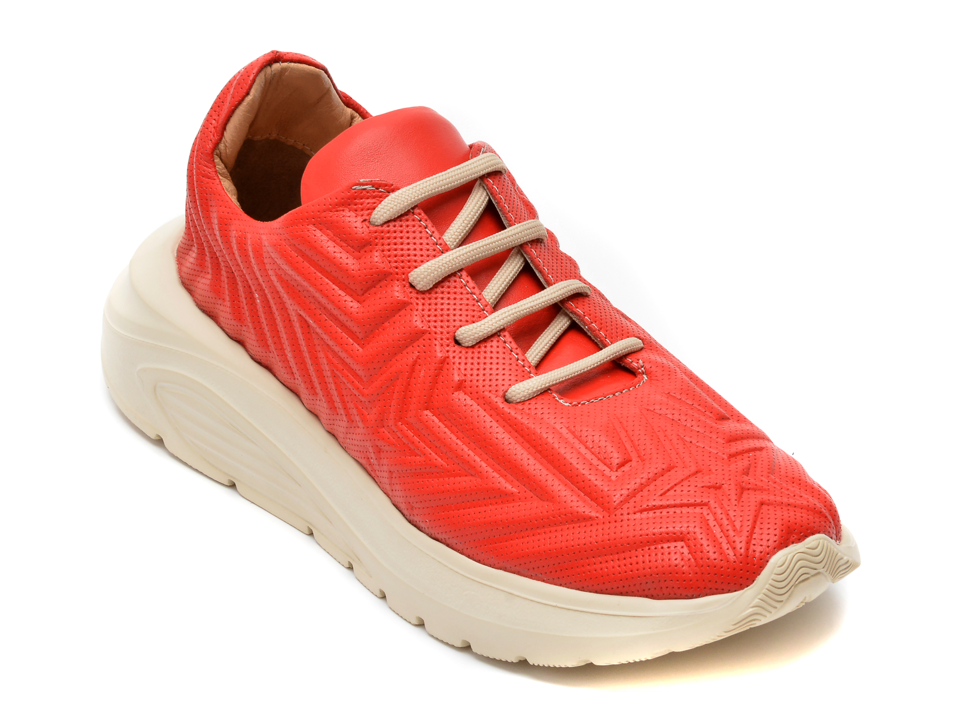 Pantofi sport FLAVIA PASSINI rosii, 2940220, din piele naturala 2022 ❤️ Pret Super Black Friday otter.ro imagine noua 2022