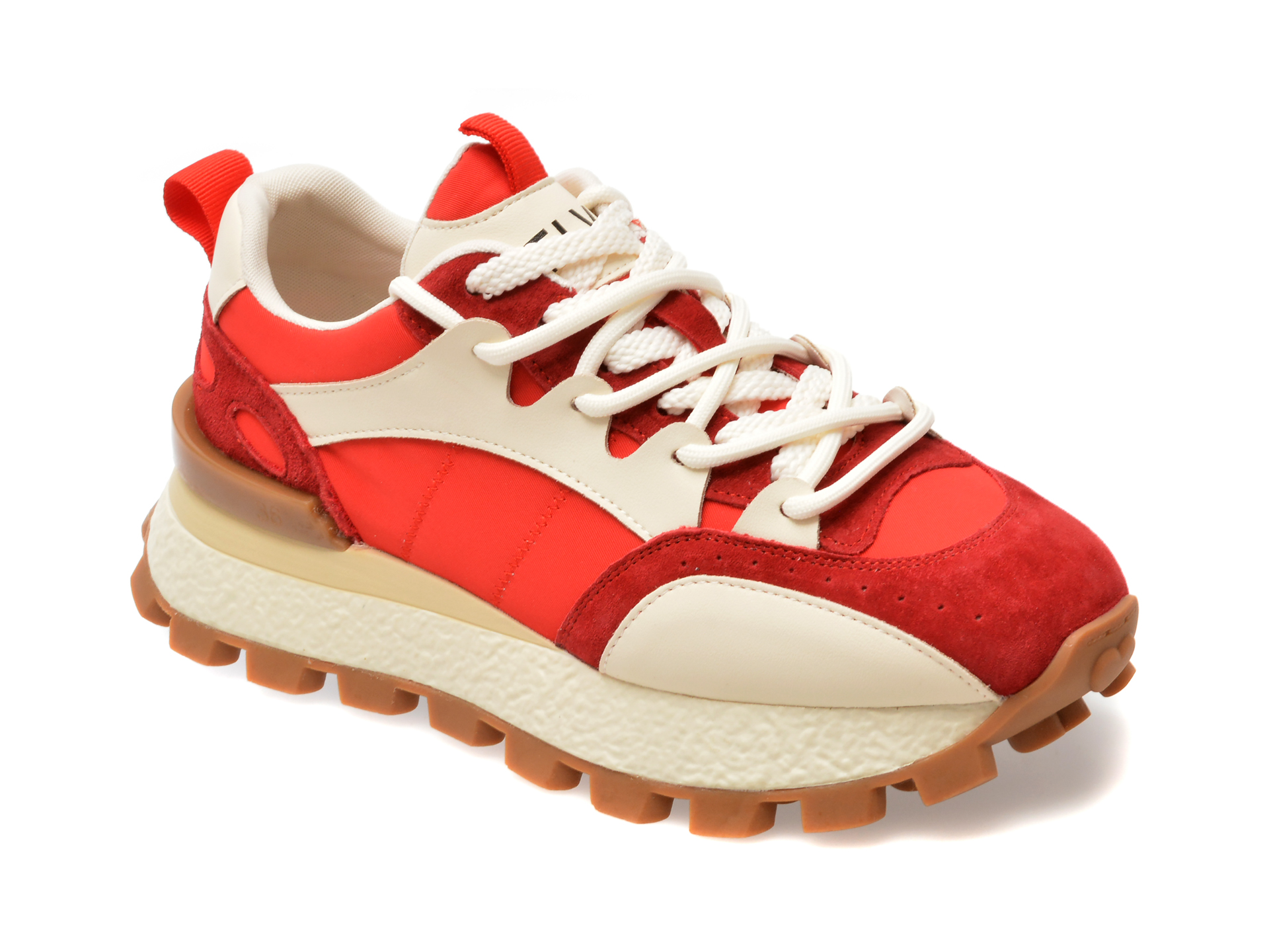 Pantofi sport FLAVIA PASSINI rosii, 6073, din material textil