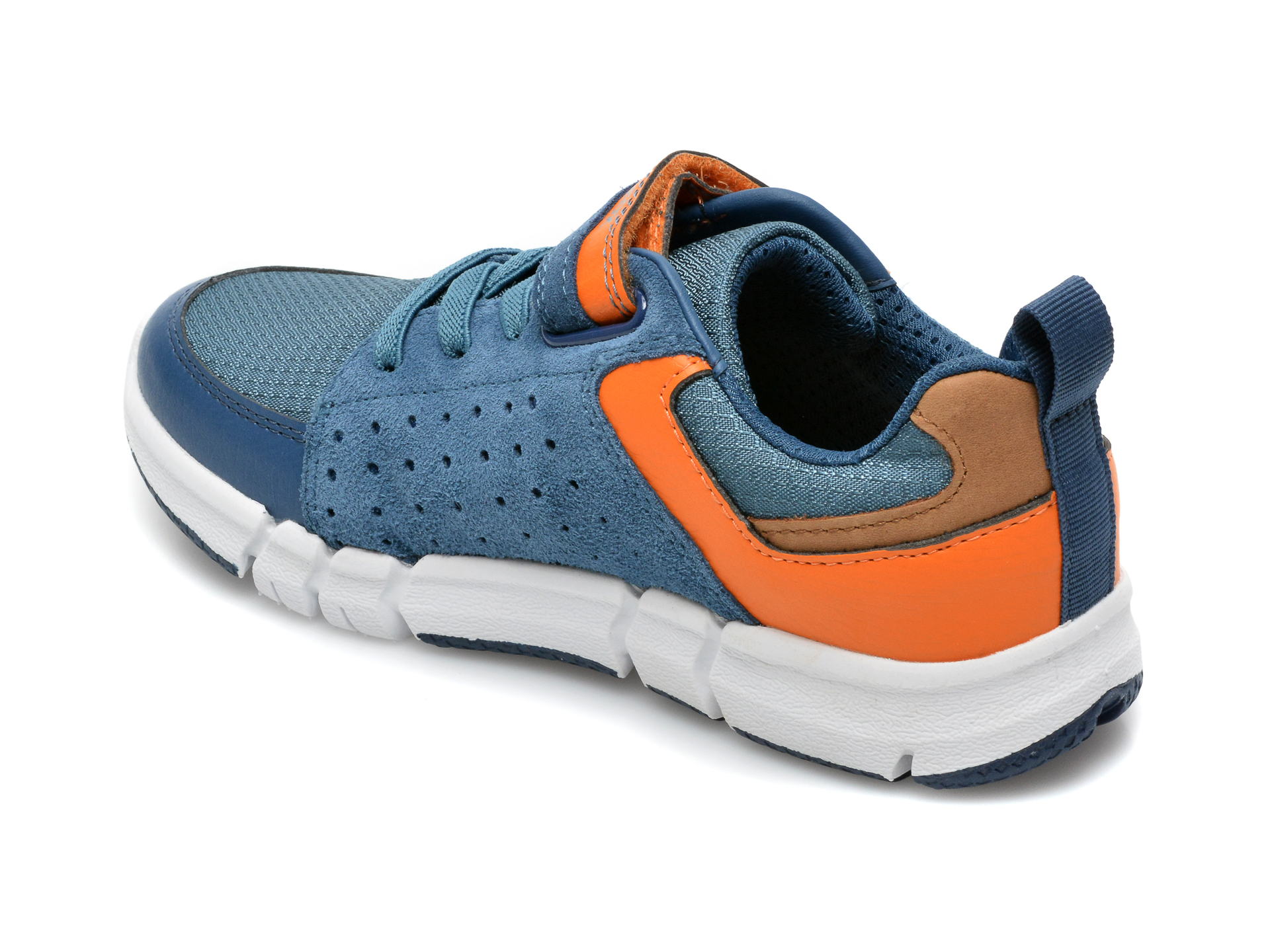 Pantofi sport GEOX albastri, J159BD, din material textil si piele naturala - 5