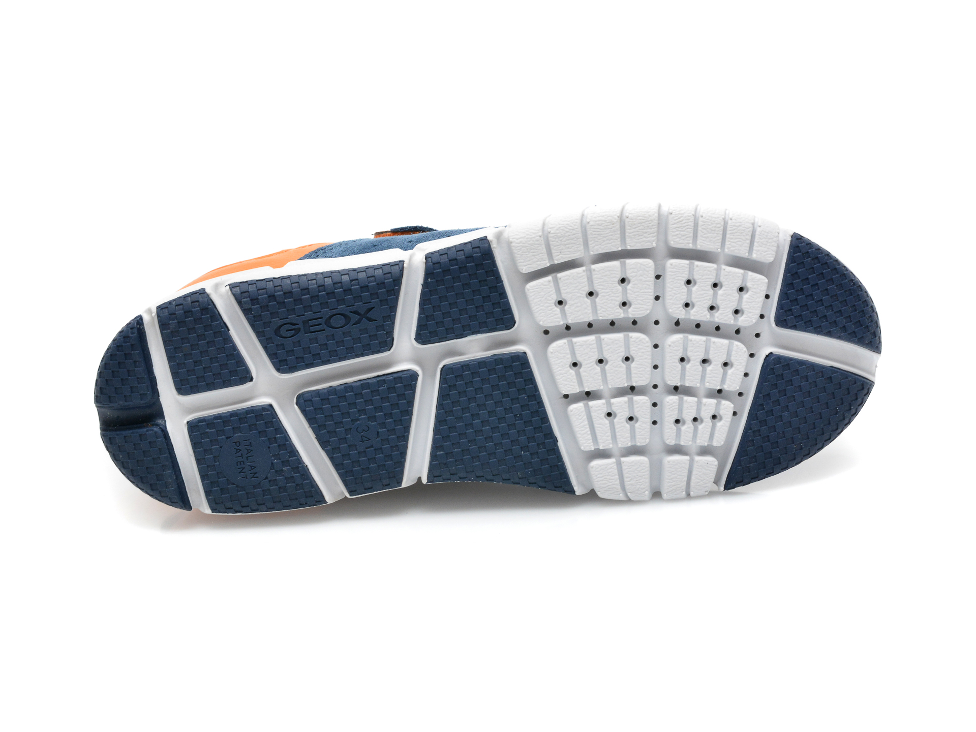 Pantofi sport GEOX albastri, J159BD, din material textil si piele naturala - 7