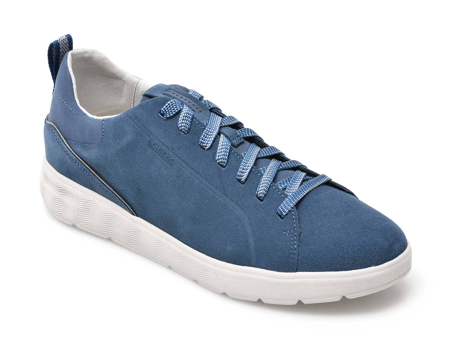 Pantofi sport GEOX albastri, U25E7B, din piele intoarsa /barbati/pantofi
