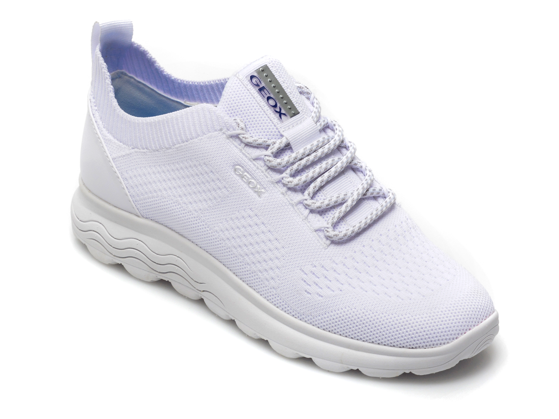 Pantofi sport GEOX albi, D15NUA, din material textil otter.ro imagine noua 2022