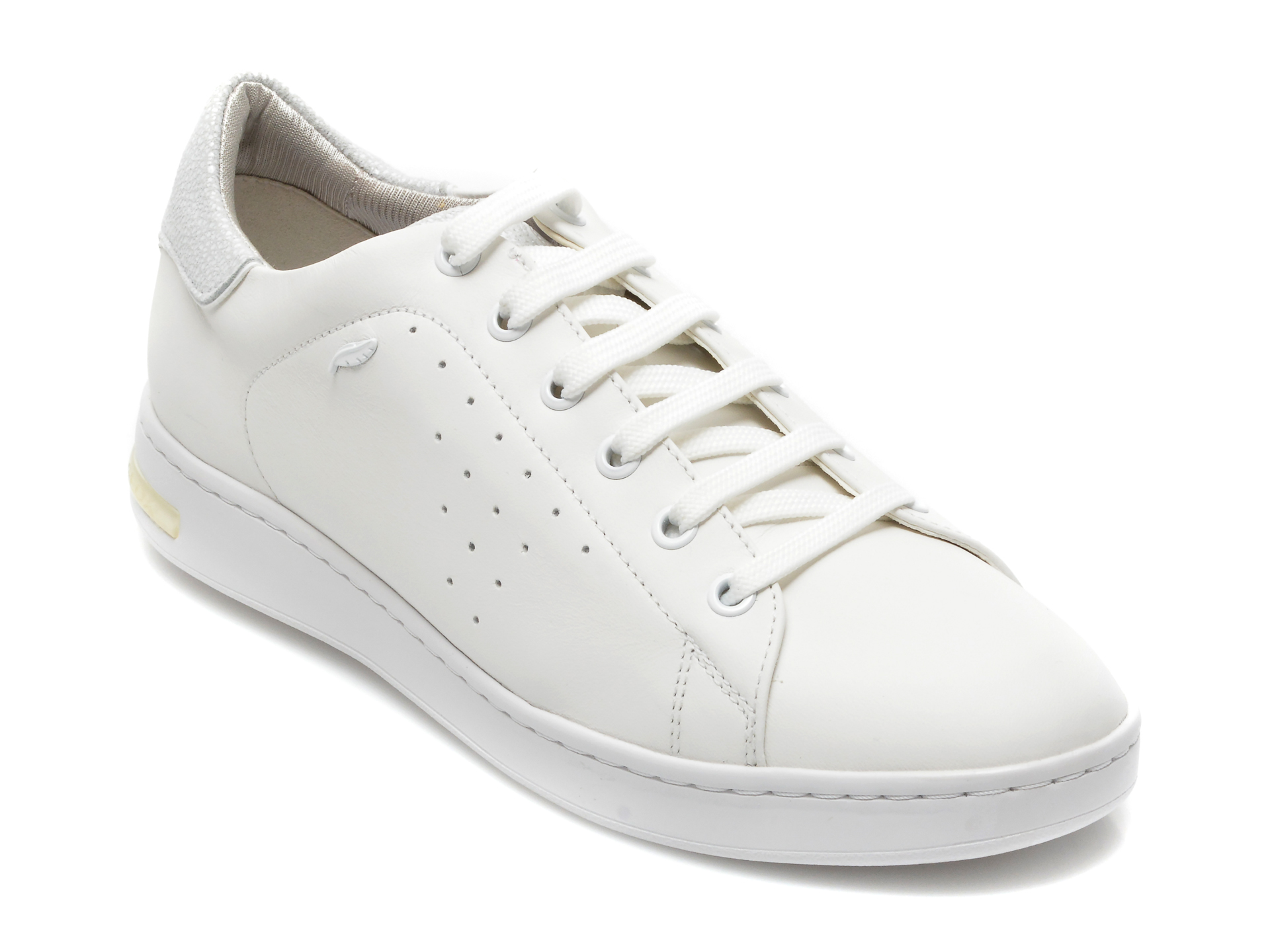 Pantofi sport GEOX albi, D621BA, din piele naturala