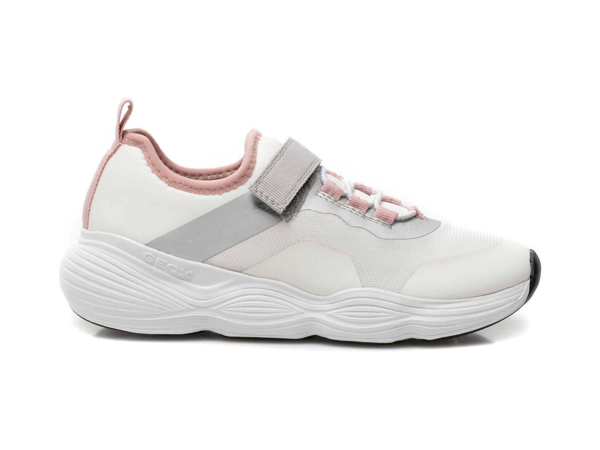 Pantofi sport GEOX albi, J15CNA, din material textil - 1