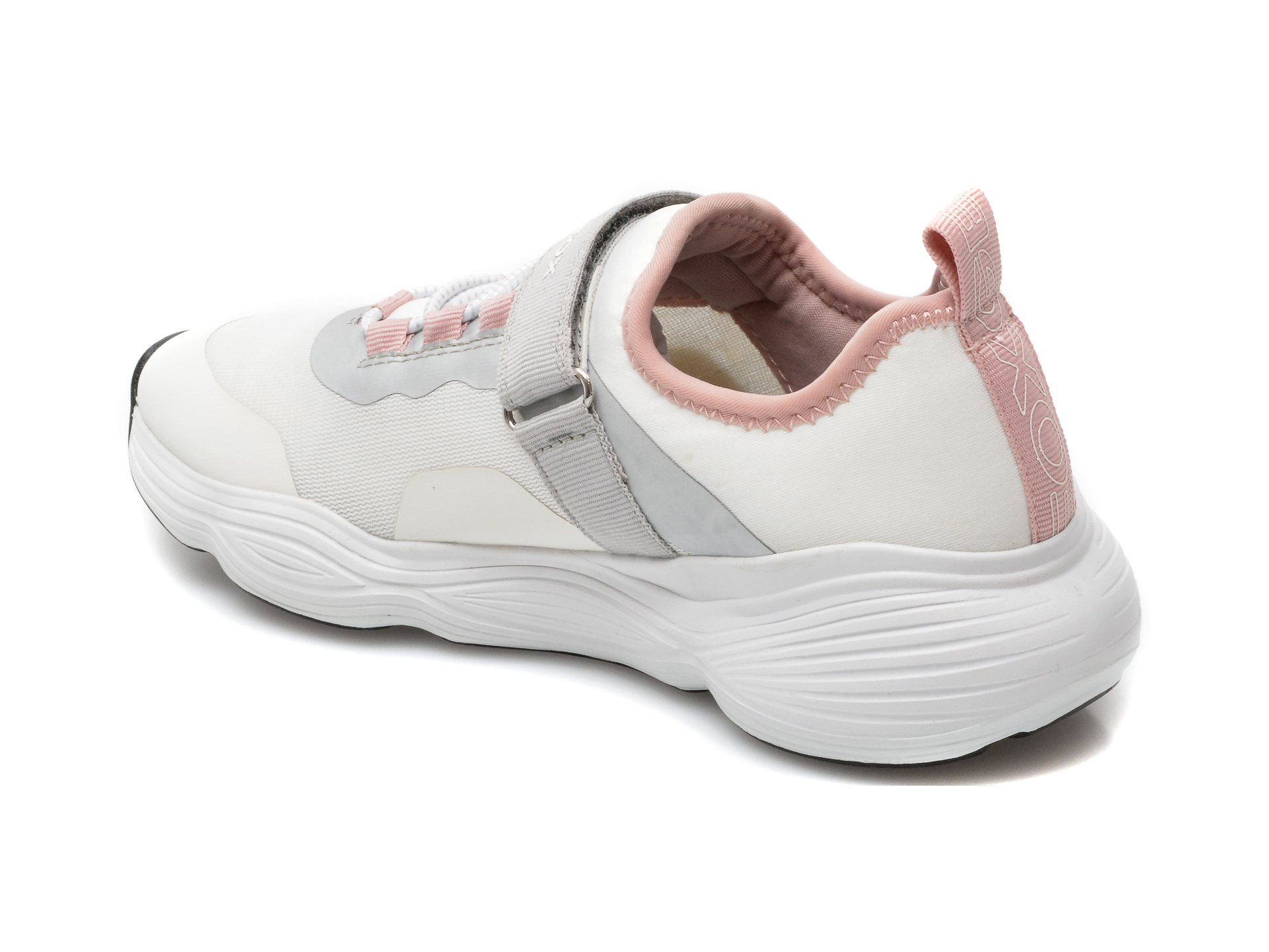 Pantofi sport GEOX albi, J15CNA, din material textil - 5
