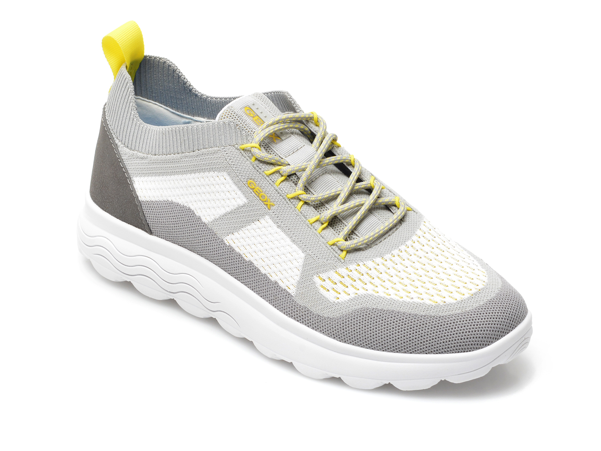 Pantofi sport GEOX albi, U15BYA, din material textil Geox