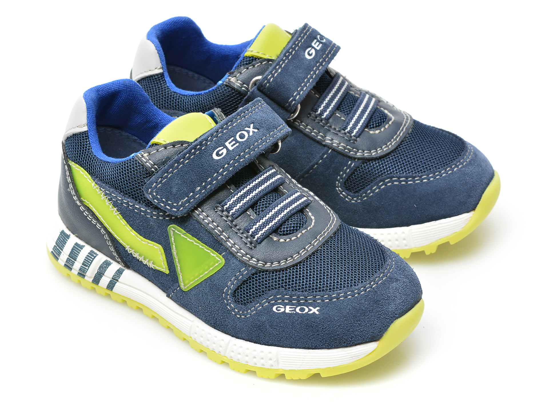 Pantofi sport GEOX bleumarin, B253CA, din material textil si piele intoarsa - 4