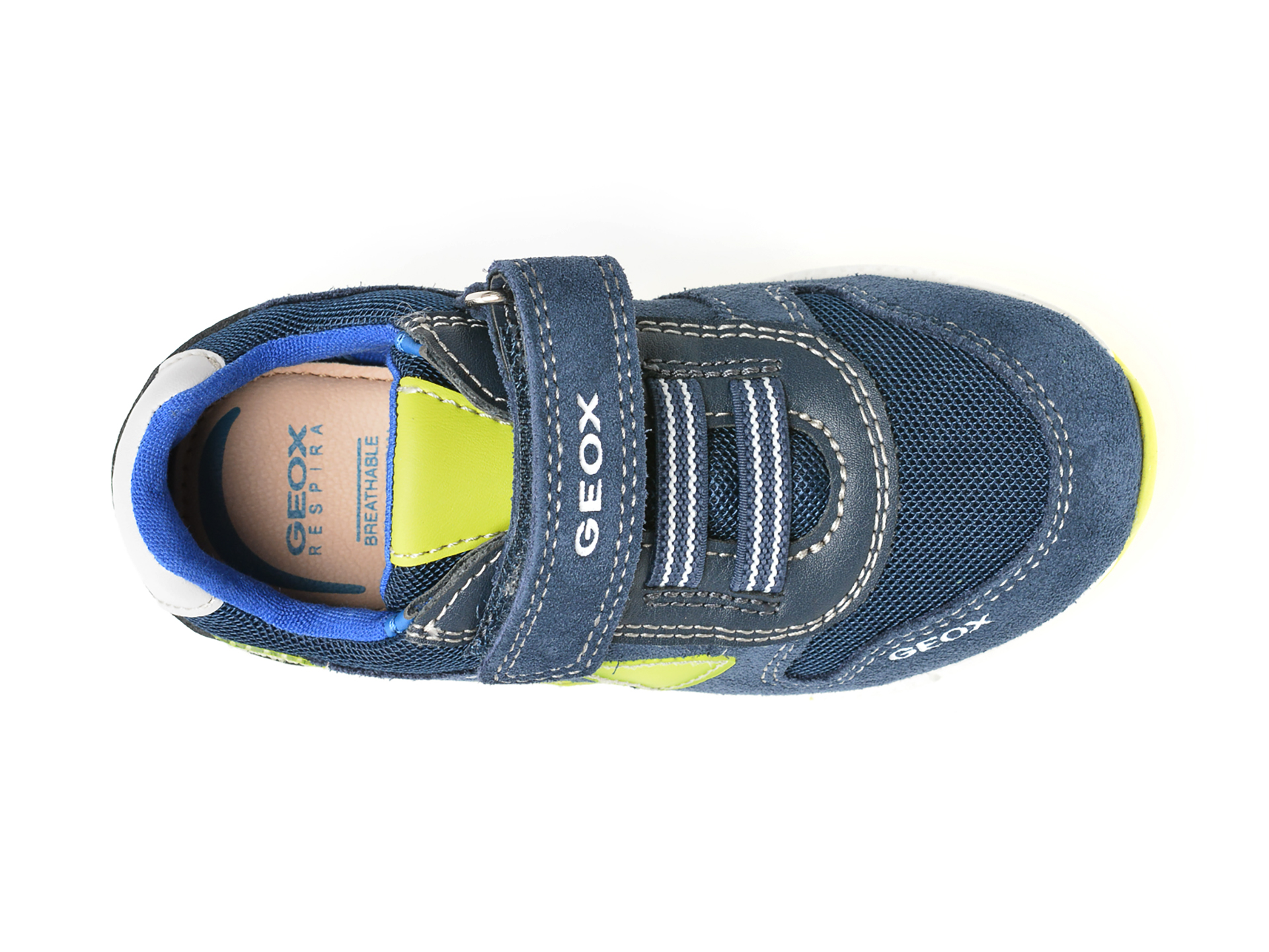 Pantofi sport GEOX bleumarin, B253CA, din material textil si piele intoarsa - 6