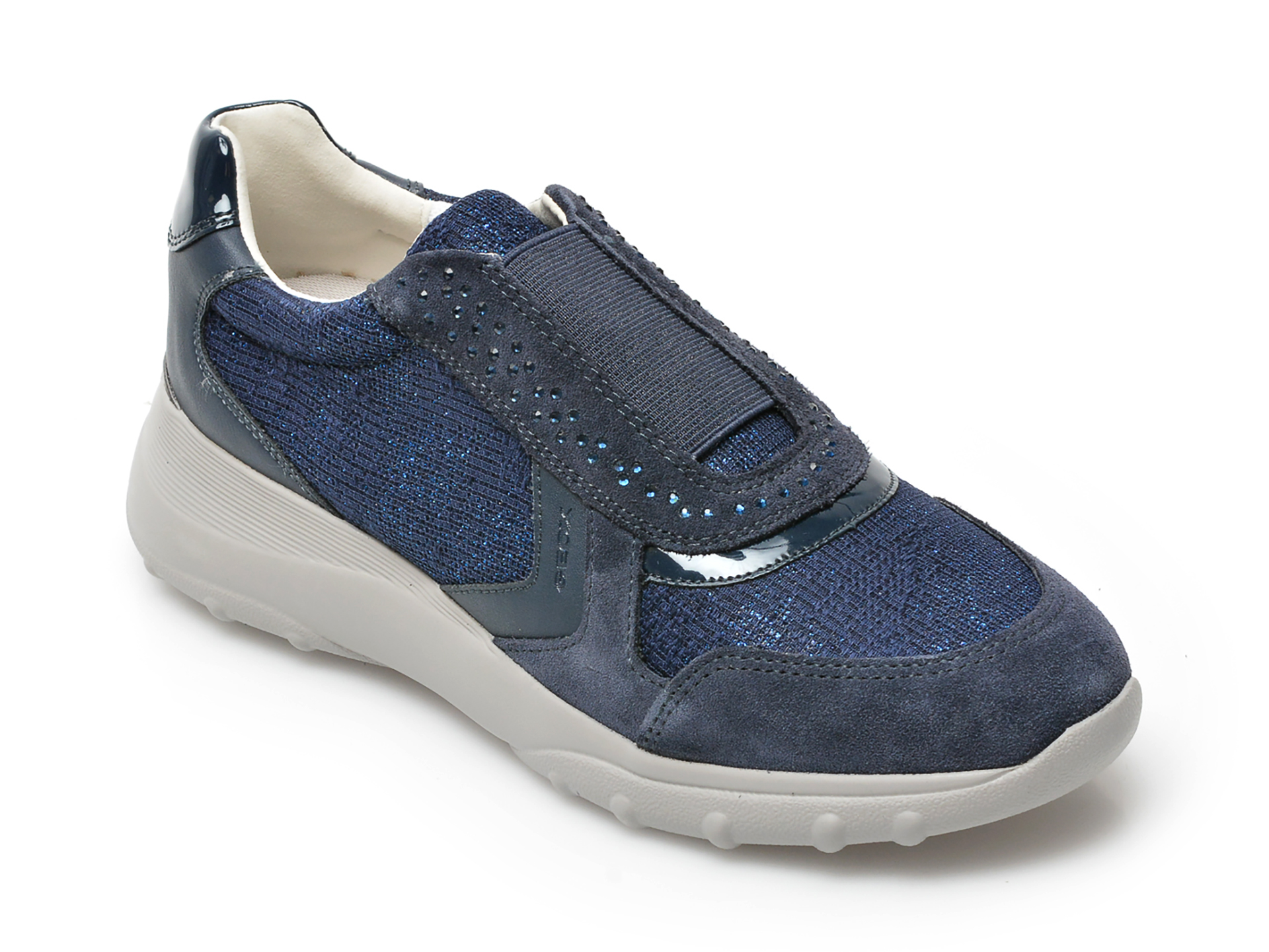 Pantofi sport GEOX bleumarin, D16LPD, din material textil si piele naturala Geox