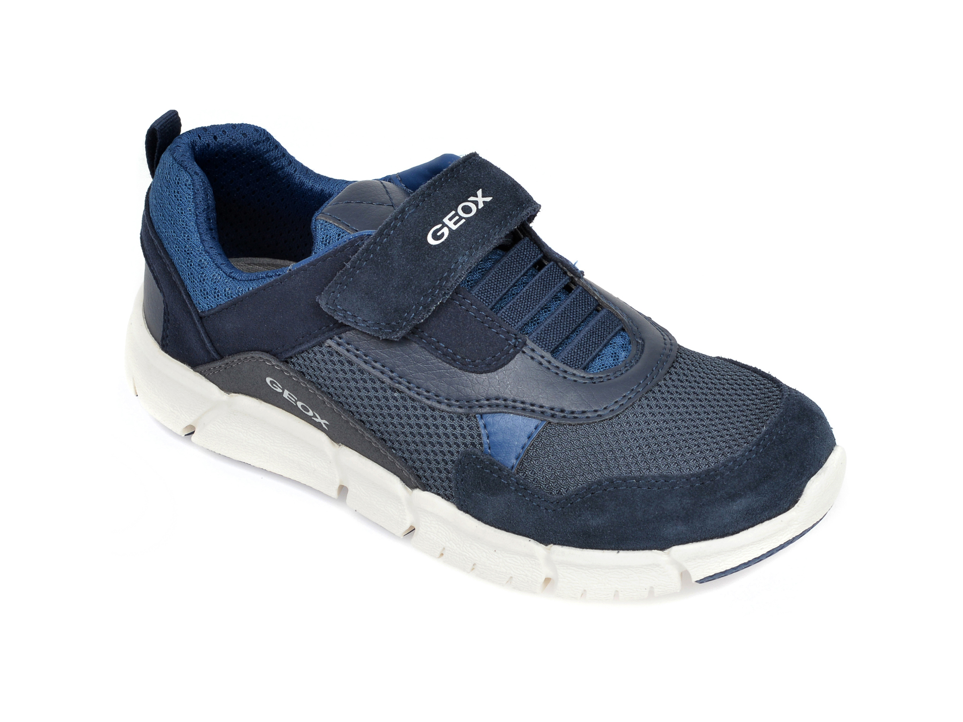 Pantofi sport GEOX bleumarin, J029BD, din material textil si piele naturala