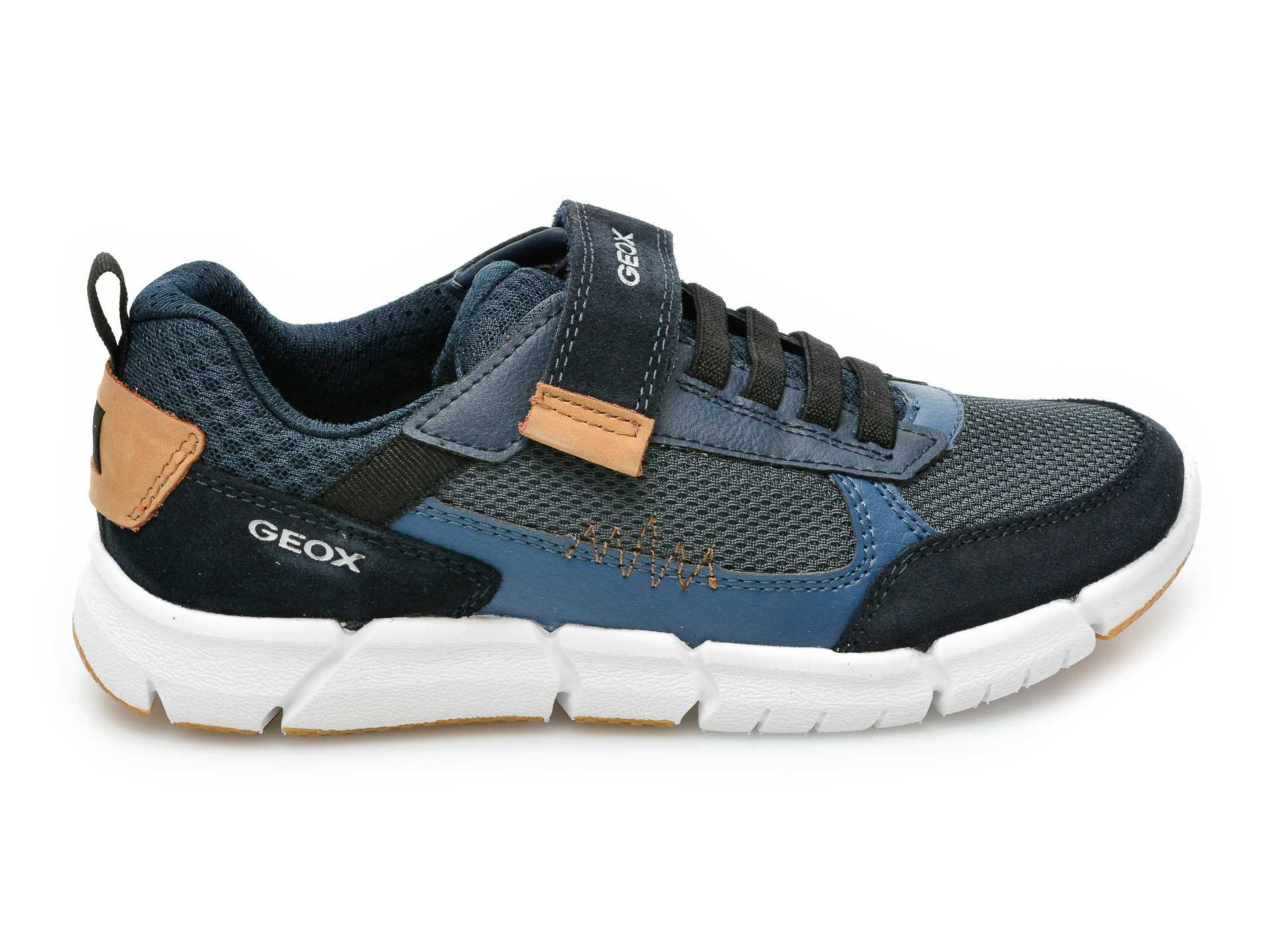 Pantofi sport GEOX bleumarin, J159BB, din material textil si piele naturala - 1
