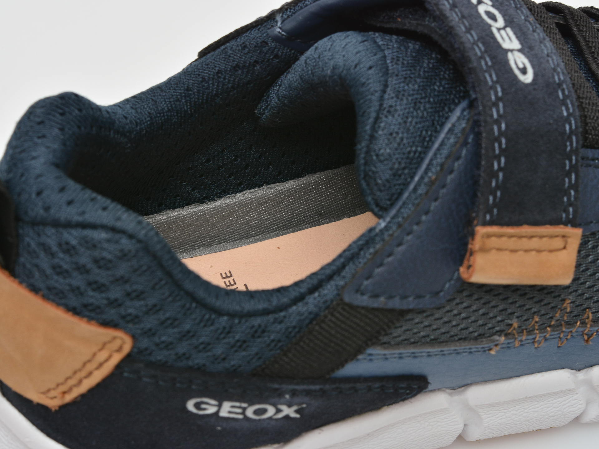 Pantofi sport GEOX bleumarin, J159BB, din material textil si piele naturala - 3