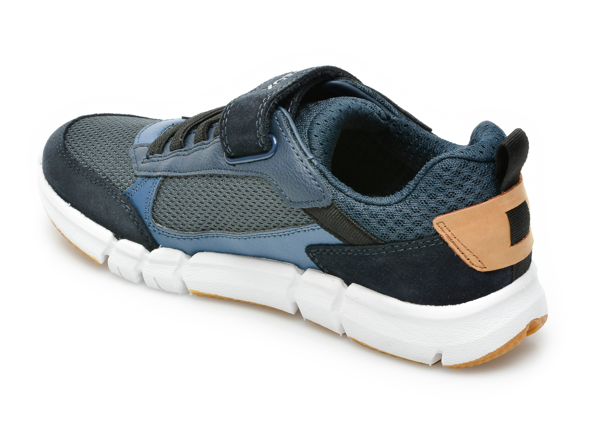 Pantofi sport GEOX bleumarin, J159BB, din material textil si piele naturala - 5