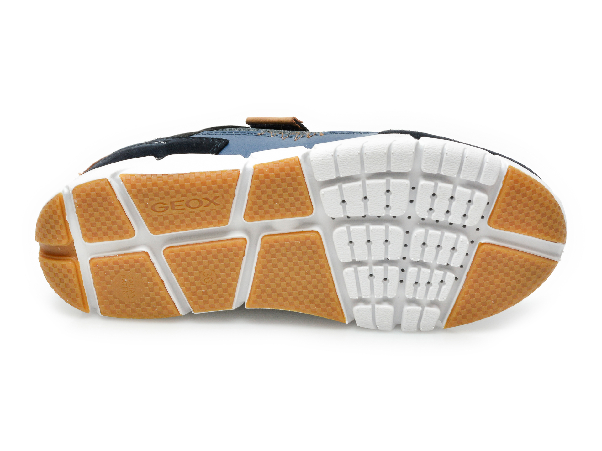 Pantofi sport GEOX bleumarin, J159BB, din material textil si piele naturala - 7