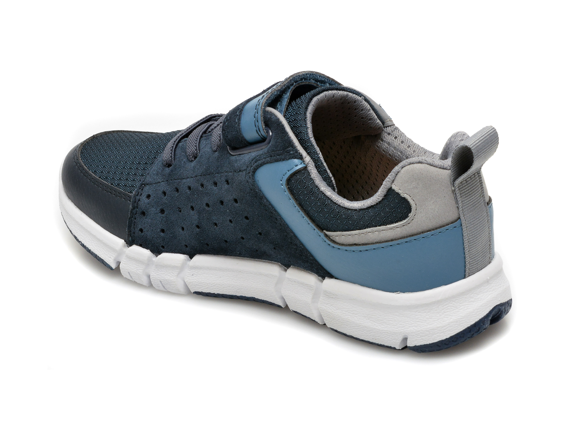 Pantofi sport GEOX bleumarin, J159BD, din material textil si piele intoarsa - 5