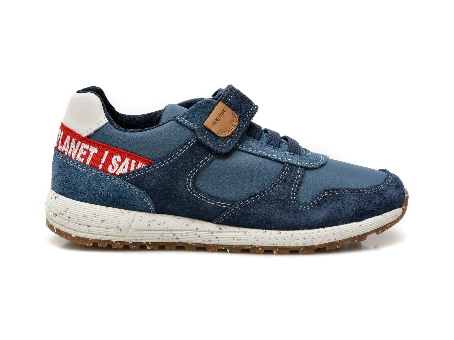 Pantofi sport GEOX bleumarin, J159ED, din material textil si piele intoarsa - 1