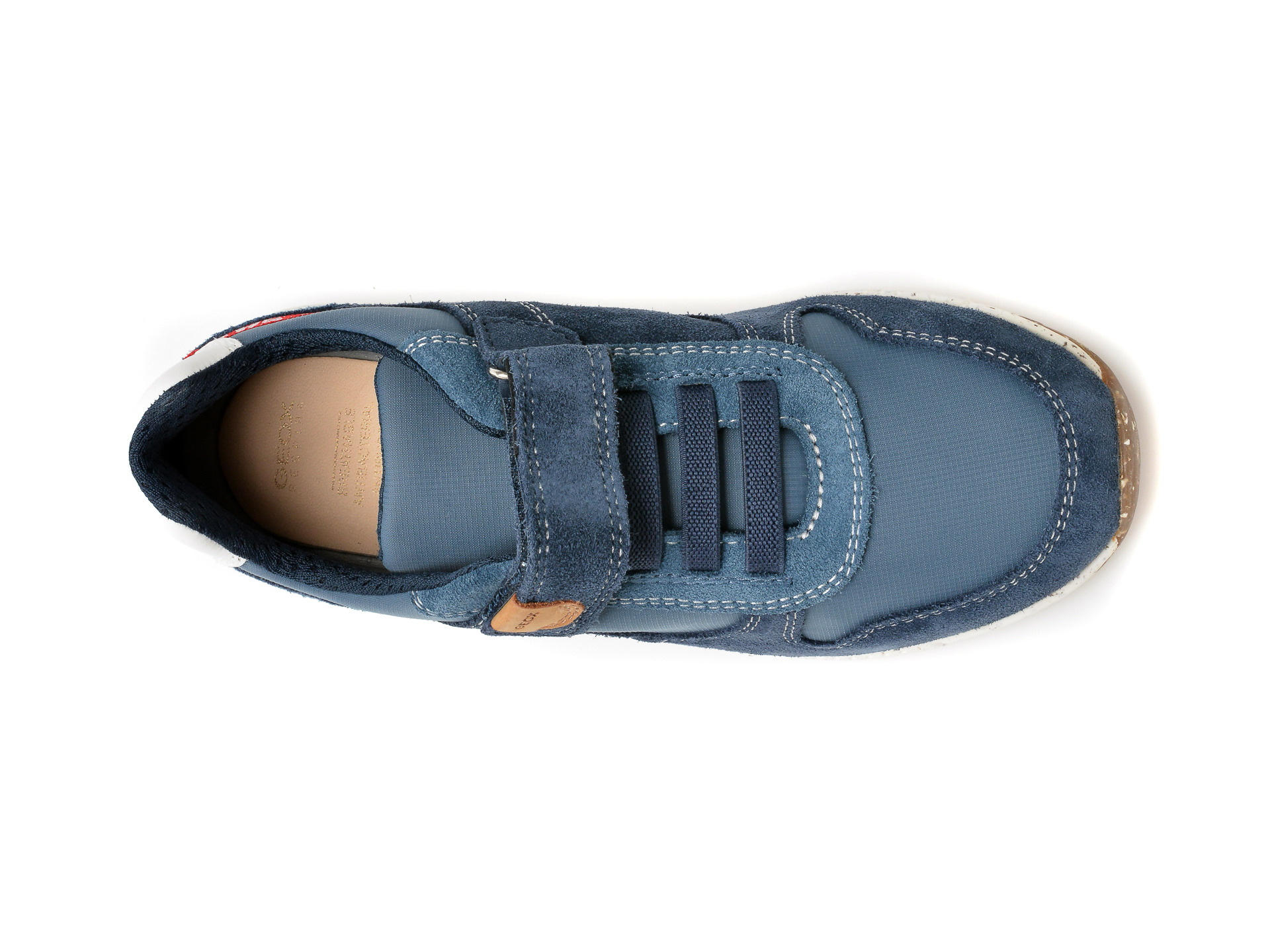 Pantofi sport GEOX bleumarin, J159ED, din material textil si piele intoarsa - 6
