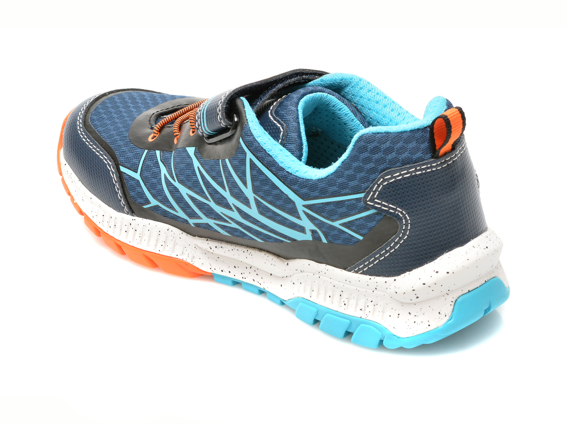 Pantofi sport GEOX bleumarin, J15AXB, din material textil si piele ecologica - 5